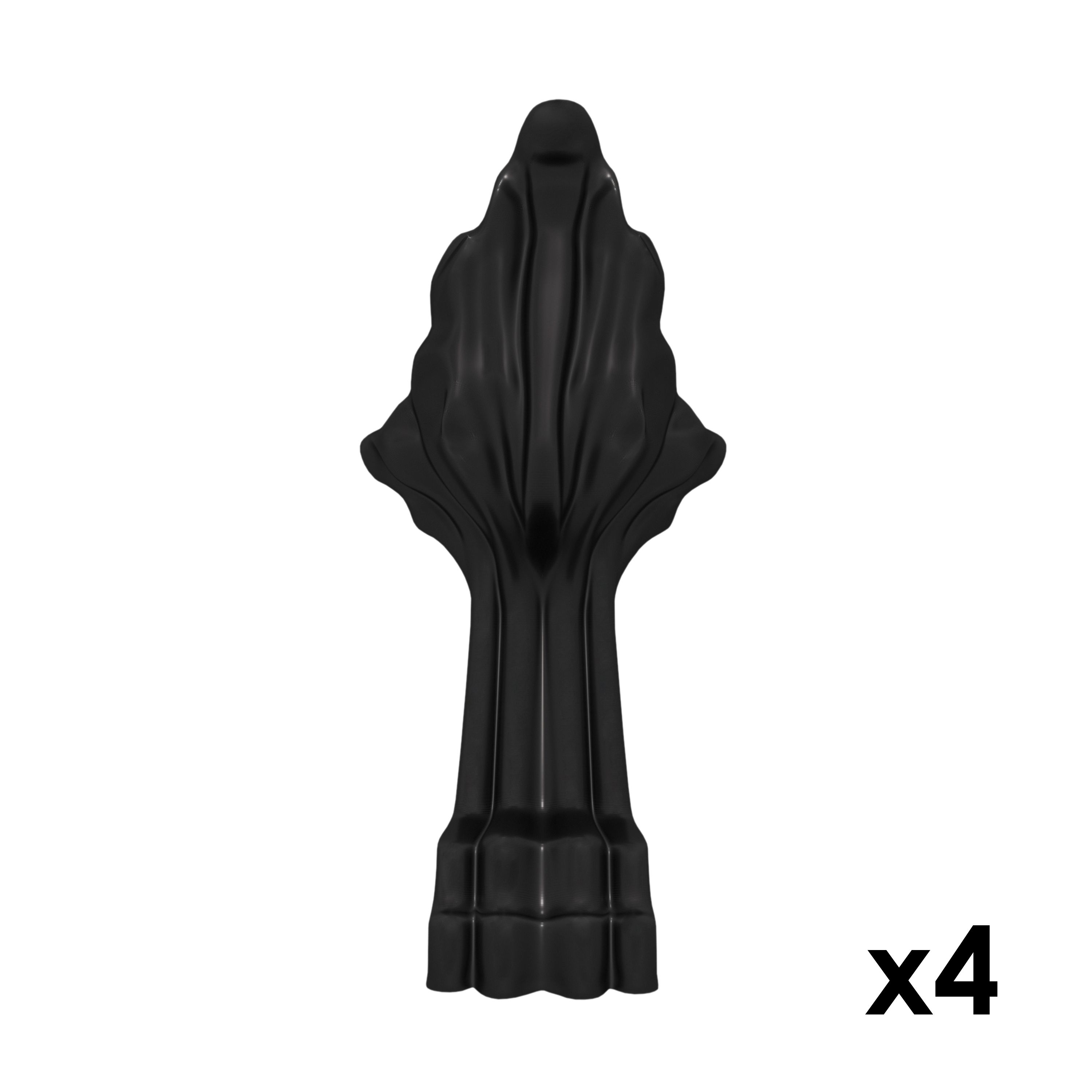 GoodHome Emba Black Metal & plastic Bath feet, Pack of 4