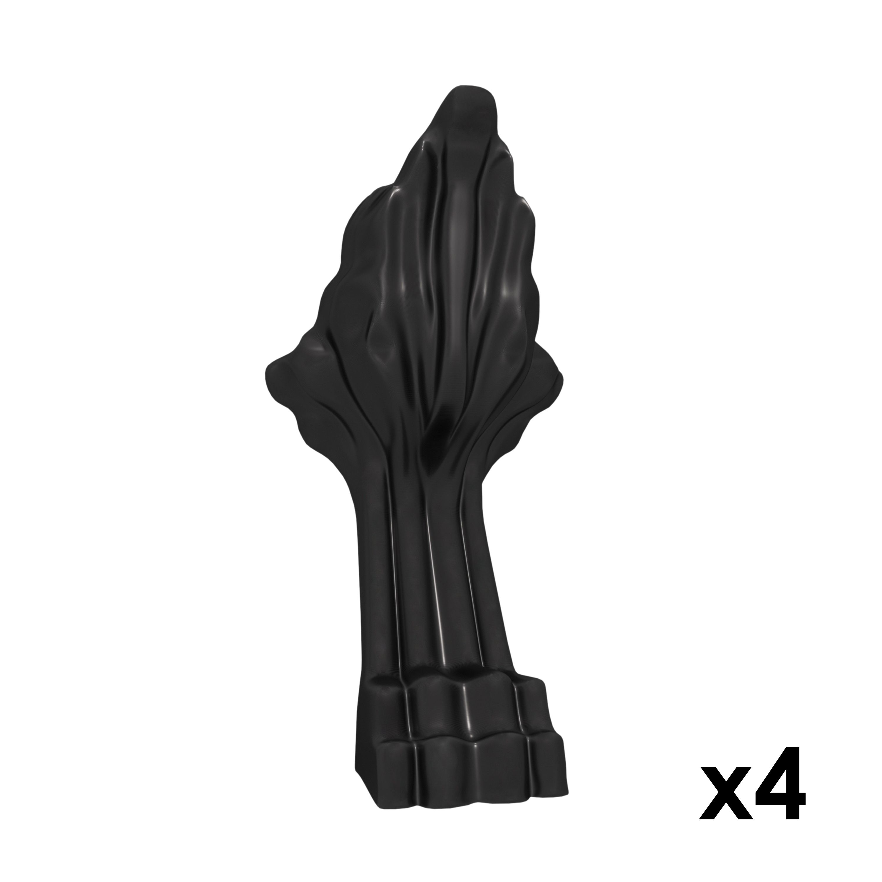 GoodHome Emba Black Metal & plastic Bath feet, Pack of 4