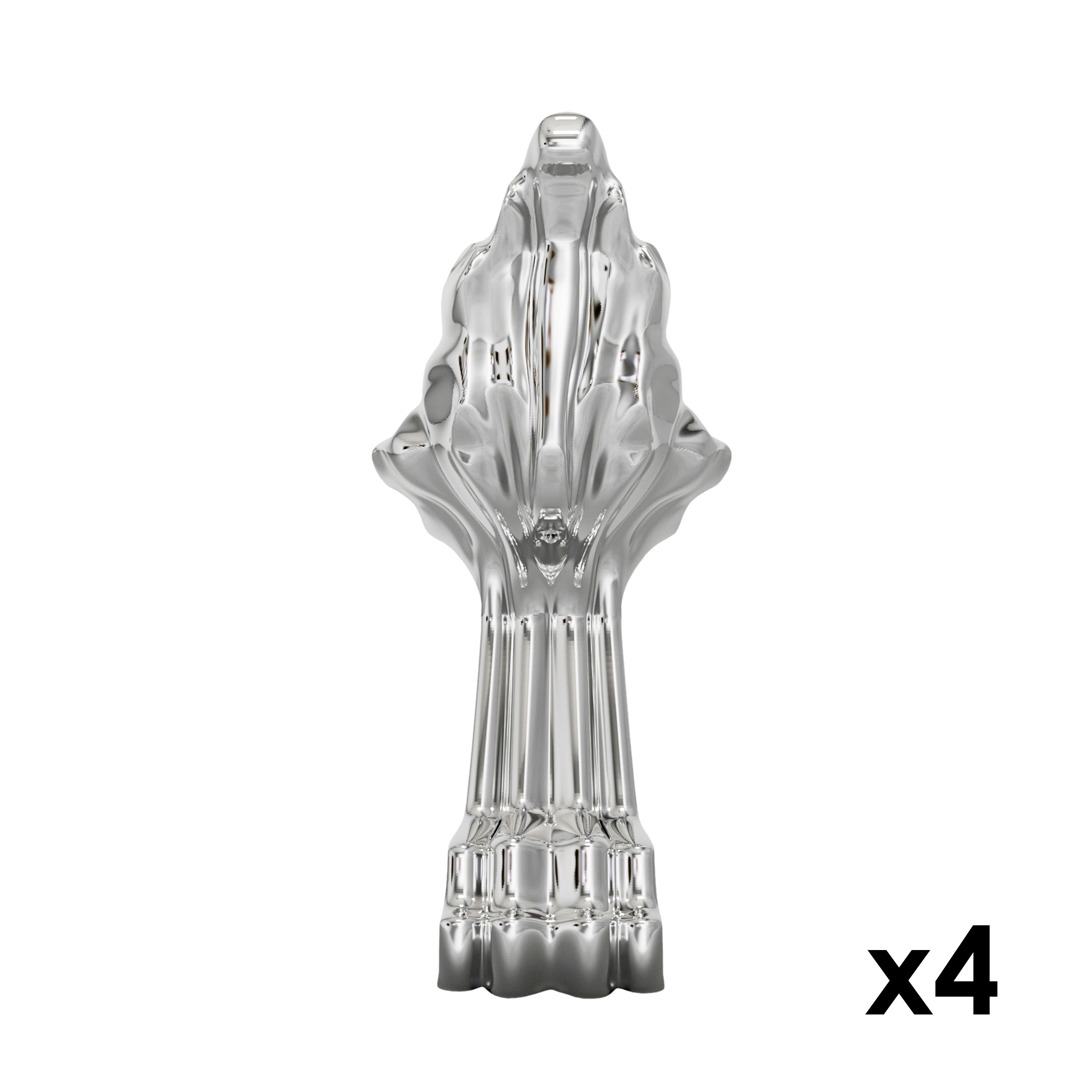 GoodHome Emba Chrome effect Metal & plastic Bath feet, Pack of 4