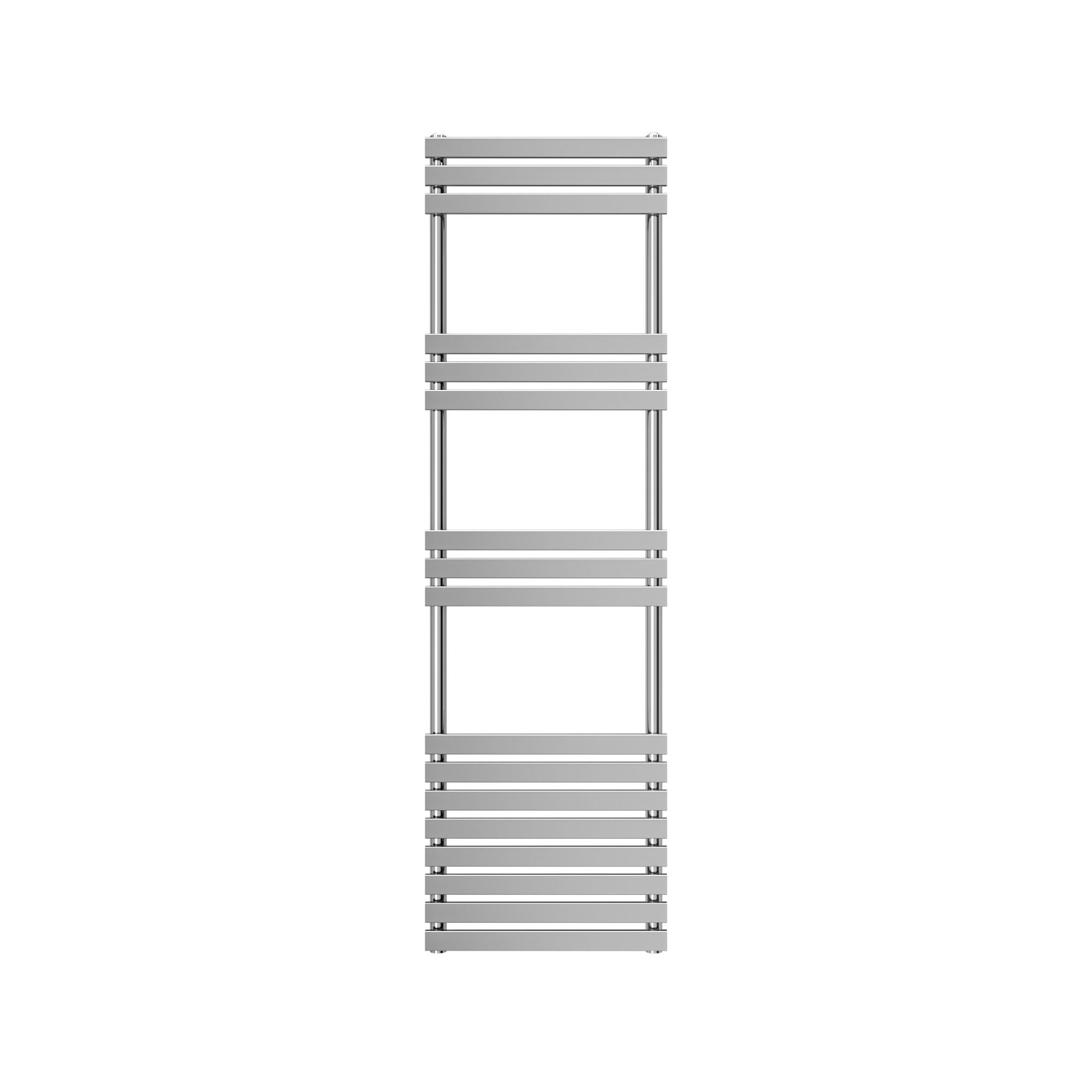GoodHome Emsworth Chrome effect Vertical Flat Towel radiator (W)500mm x (H)1700mm