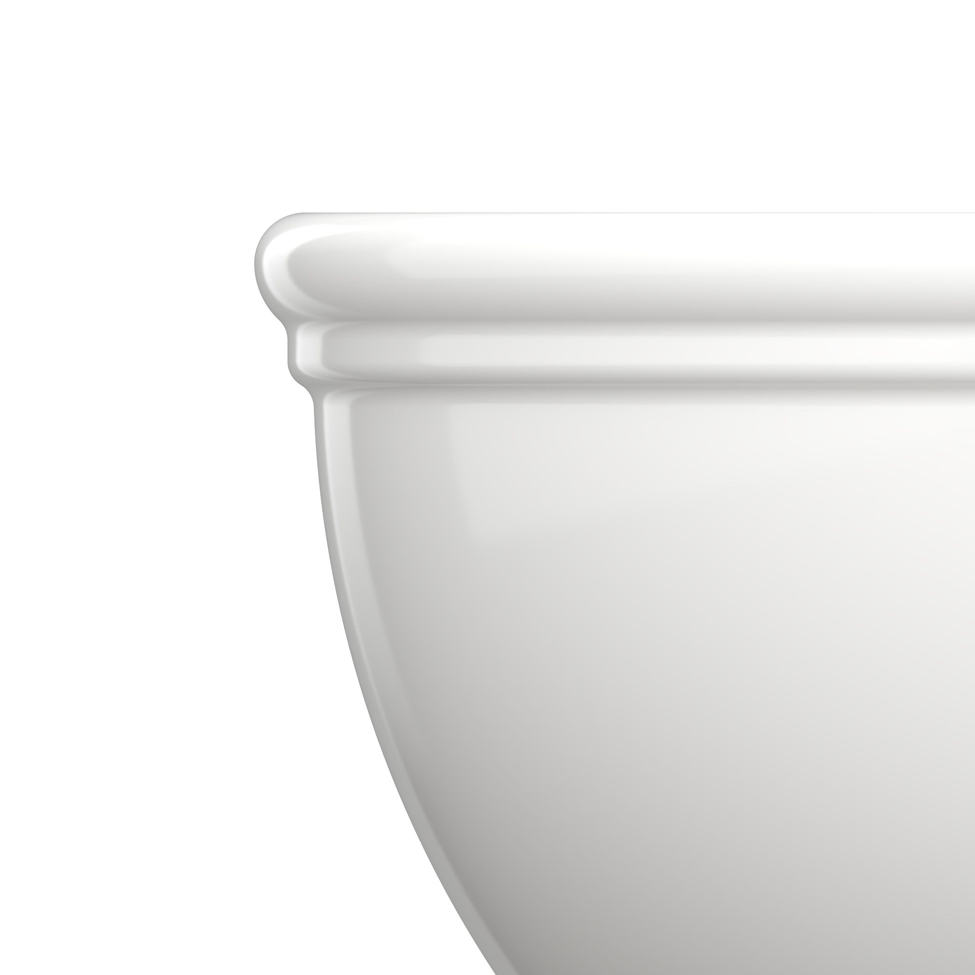 GoodHome Endell Gloss White Rectangular Counter top Basin (W)45cm