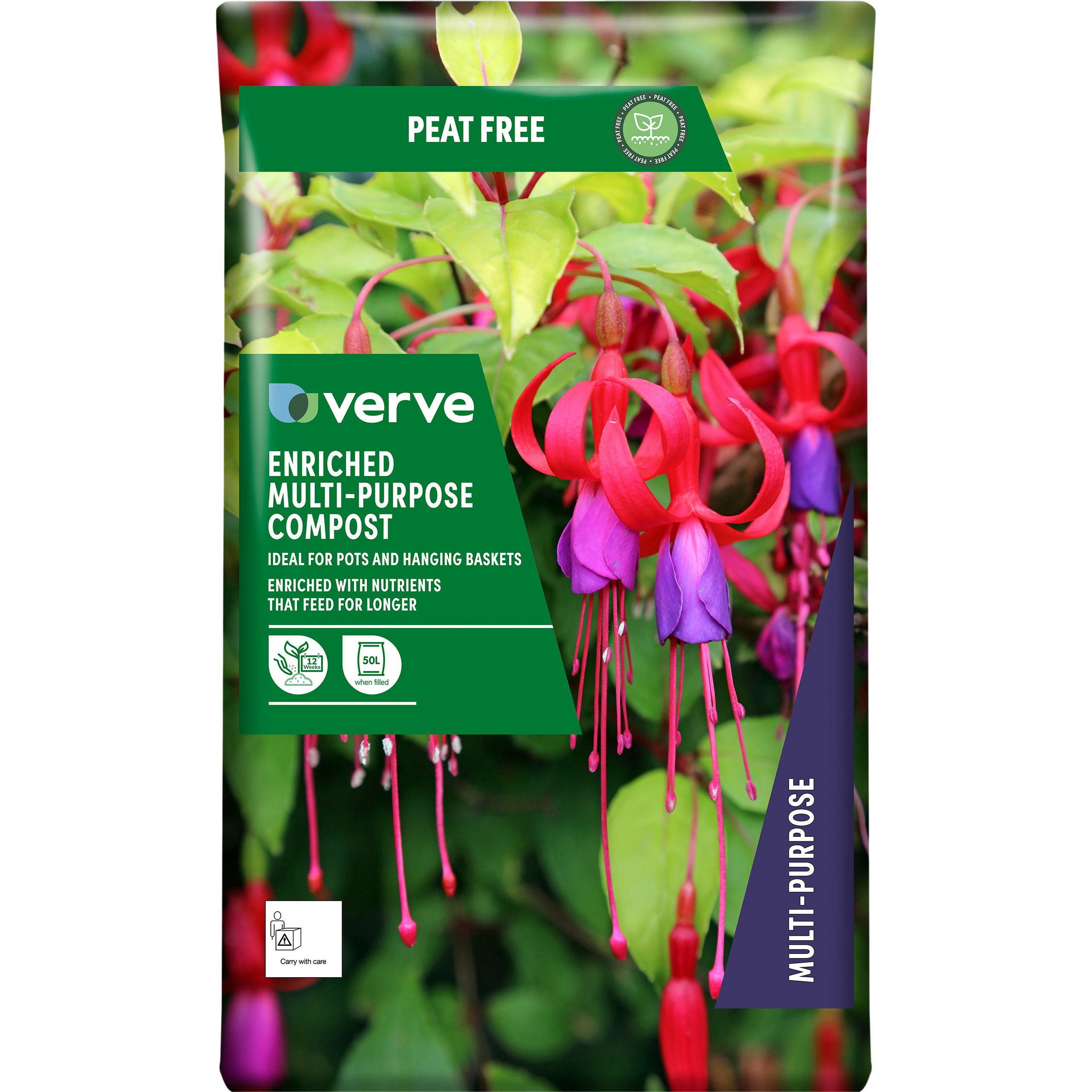 GoodHome Enriched Multi-purpose Peat-free Compost 50L