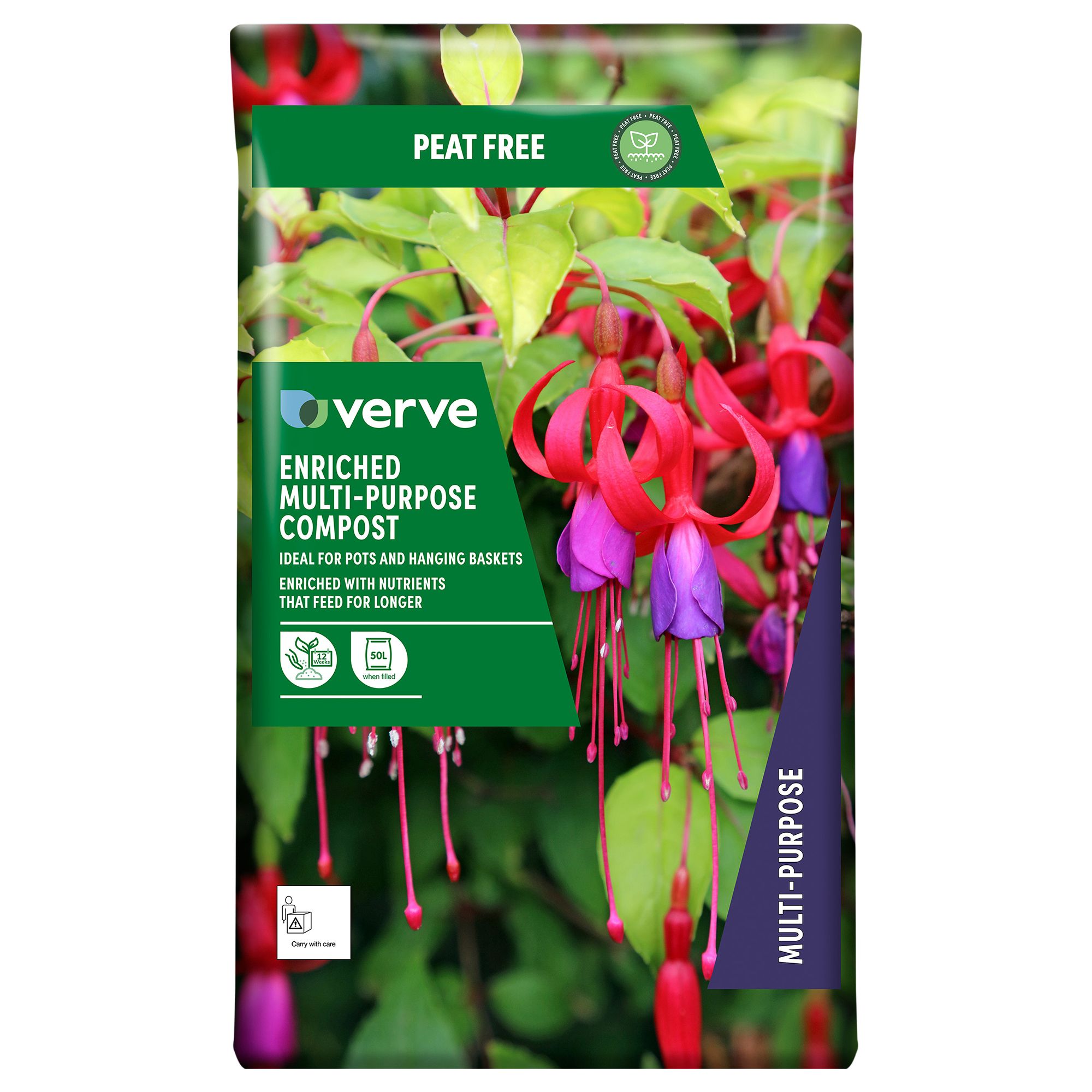 GoodHome Enriched Multi-purpose Peat-free Compost 50L