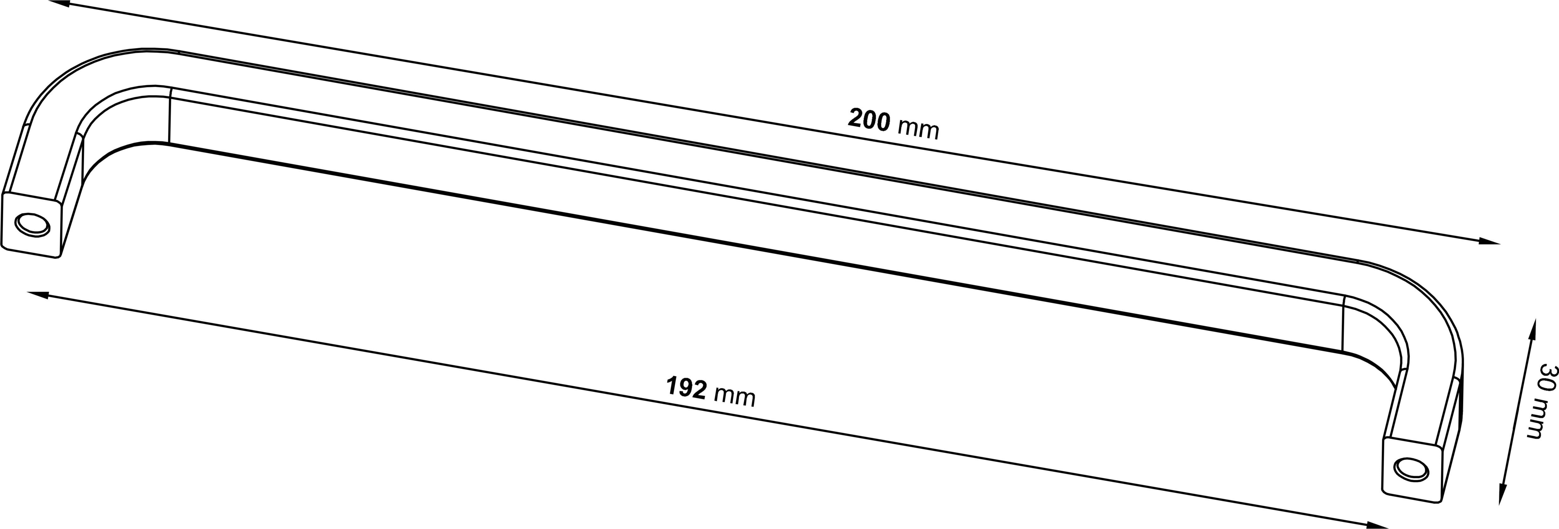 GoodHome Epazote Nickel effect Kitchen cabinets Handle (L)20cm