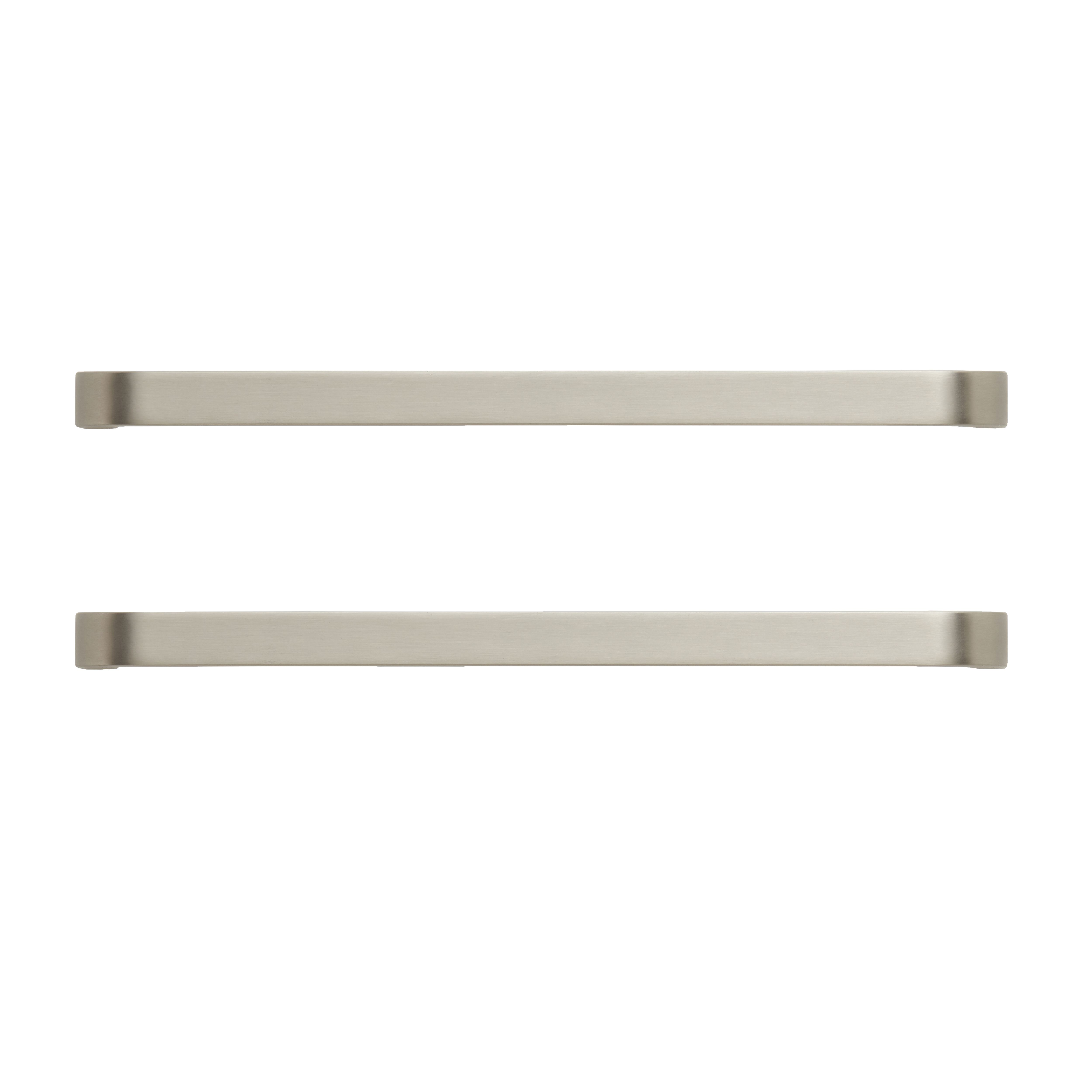 GoodHome Epazote Nickel effect Kitchen cabinets Handle (L)20cm