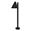 GoodHome Eriksson Black Mains-powered 1 lamp Integrated LED Outdoor Post light (H)700mm