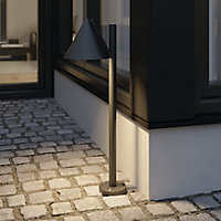 GoodHome Eriksson Black Mains-powered 1 lamp Integrated LED Outdoor Post light (H)700mm