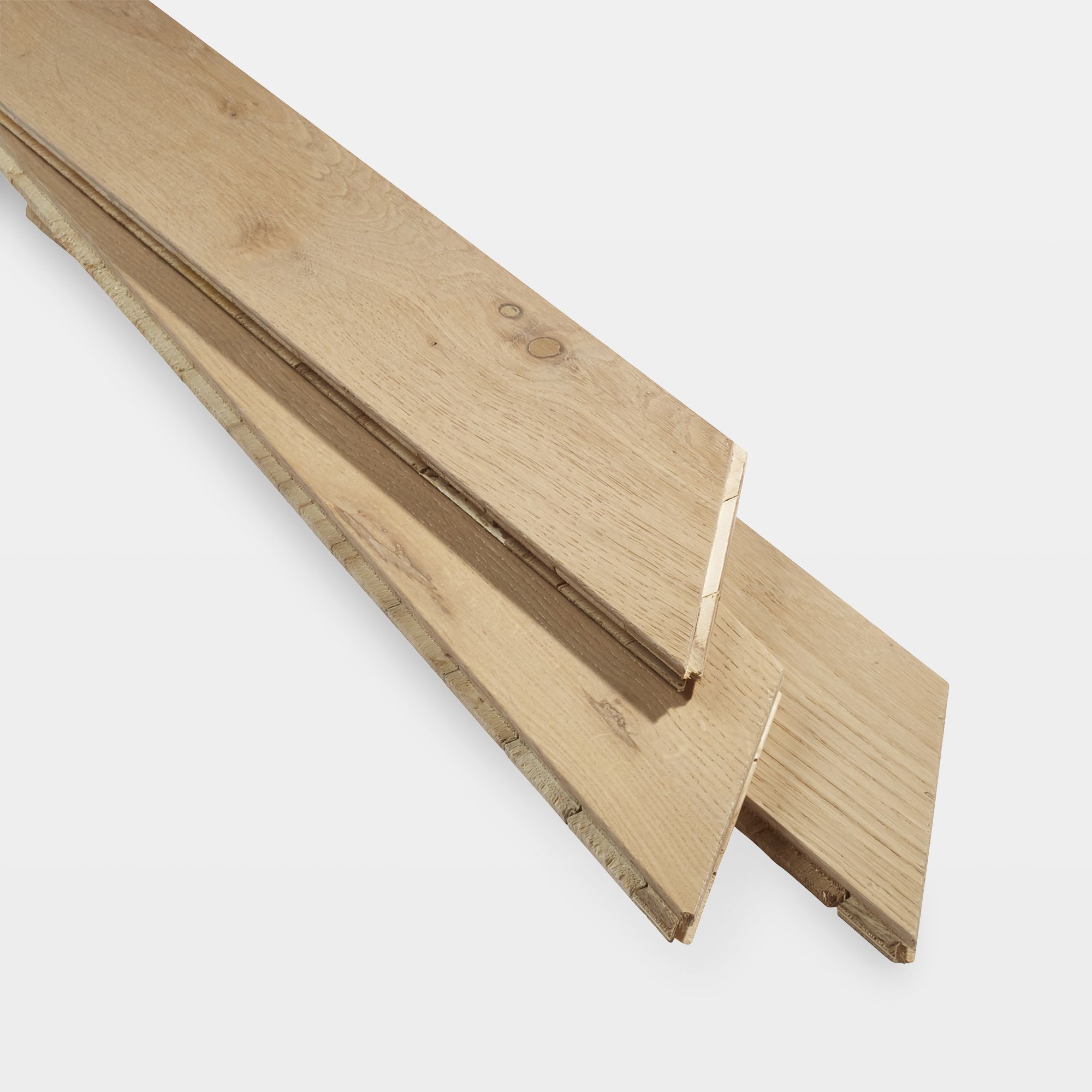 GoodHome Eslov Natural wood effect Oak & poplar Engineered Real wood top layer flooring, 1.75m² Pack of 36