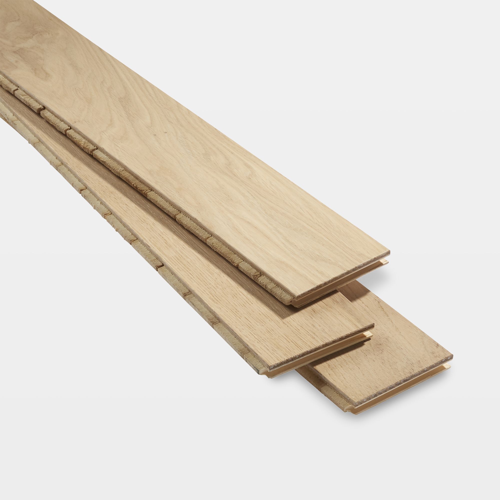 GoodHome Eslov Natural wood effect Wood Real wood top layer flooring, 1.94m² Pack of 36