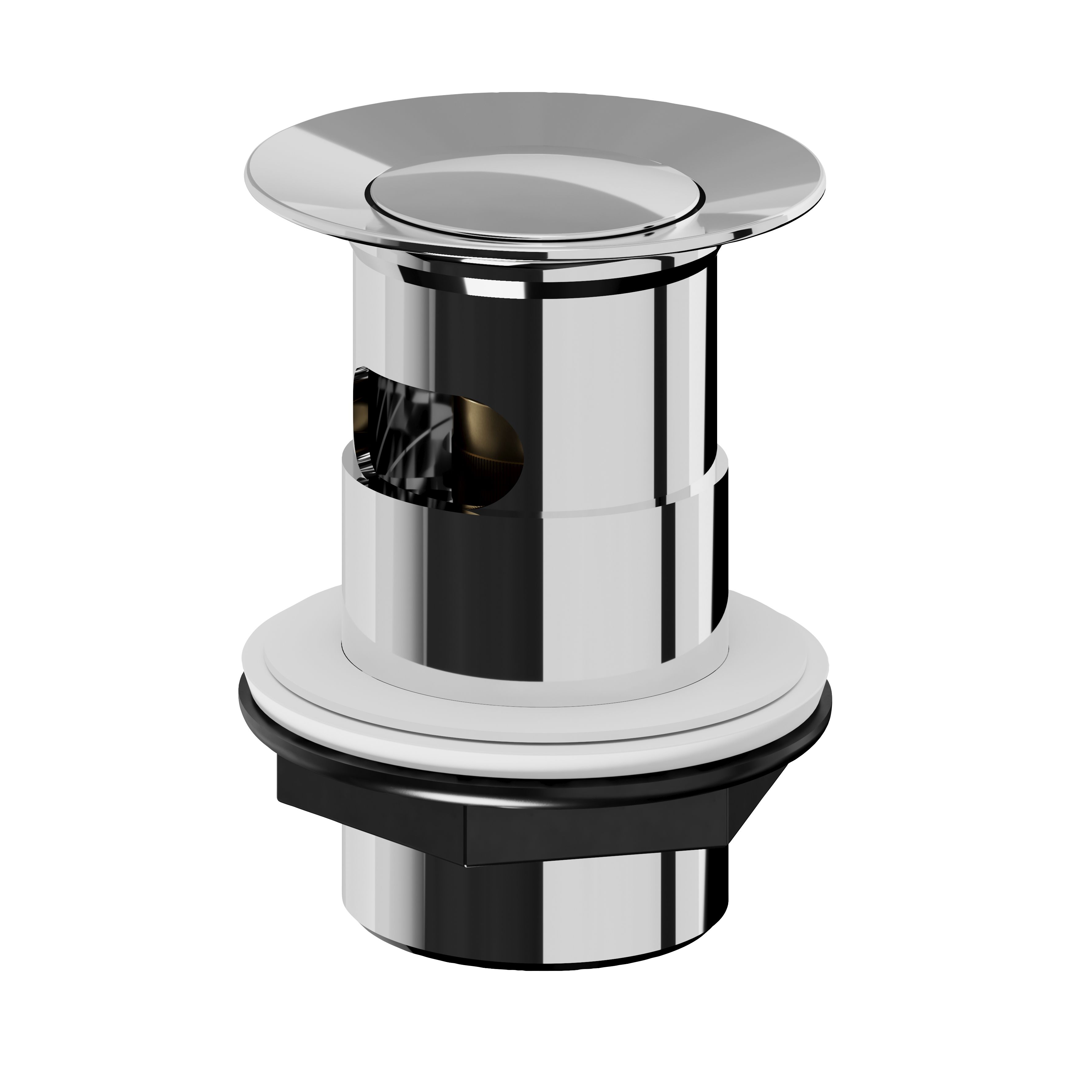 GoodHome Etel Tall Chrome effect Round Deck-mounted Manual Sink or worktop Mono mixer Tap