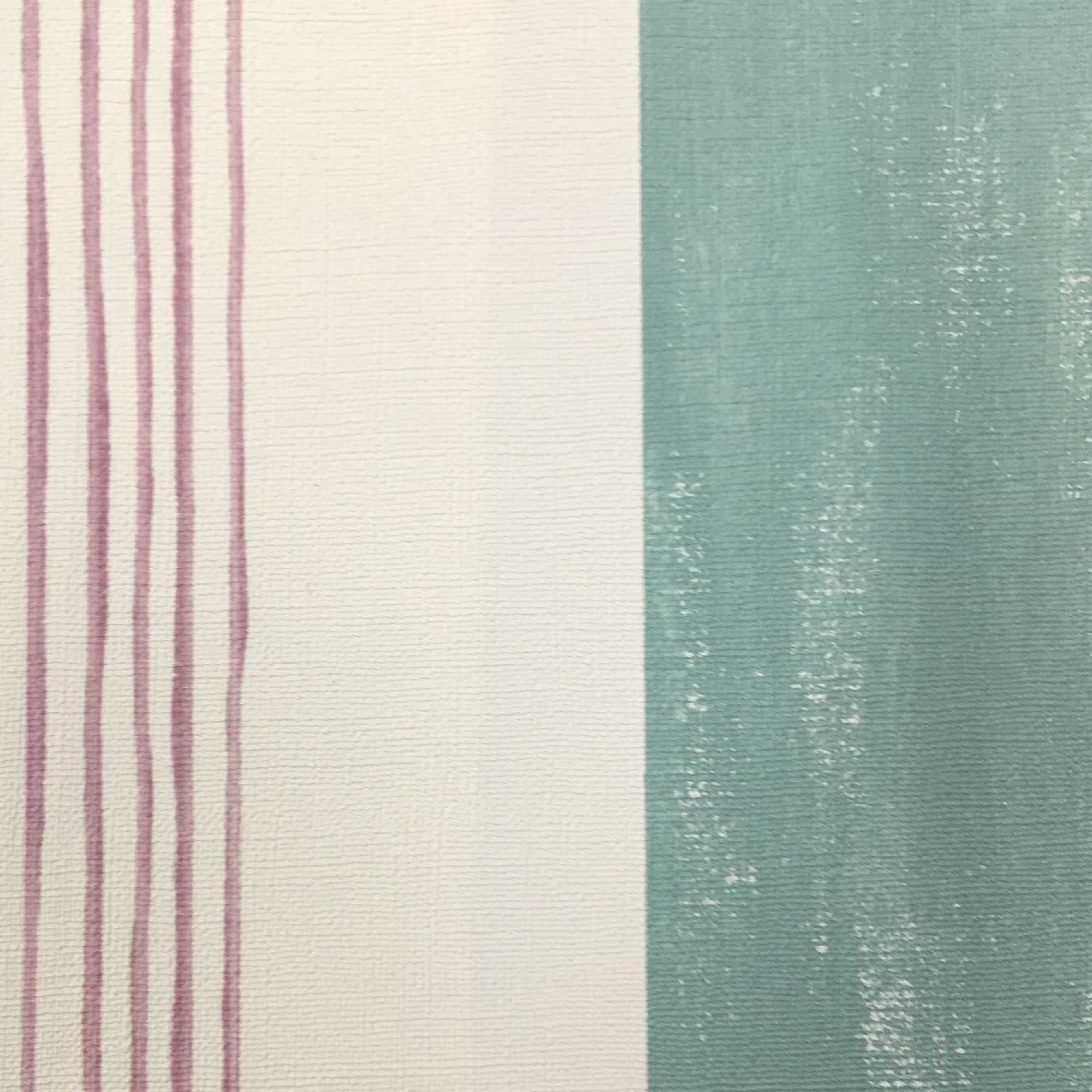 GoodHome Eulophia Green & pink Striped Textured Wallpaper Sample