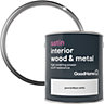 GoodHome Extra hardwearing Pure brilliant white Satin Metal & wood paint, 2.5L