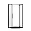 GoodHome Ezili Black Left or right Corner Shower Enclosure & tray with Hinged door (H)195cm (W)89cm (D)89cm