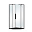 GoodHome Ezili Black Left or right Corner Shower Enclosure & tray with Hinged door (H)195cm (W)89cm (D)89cm