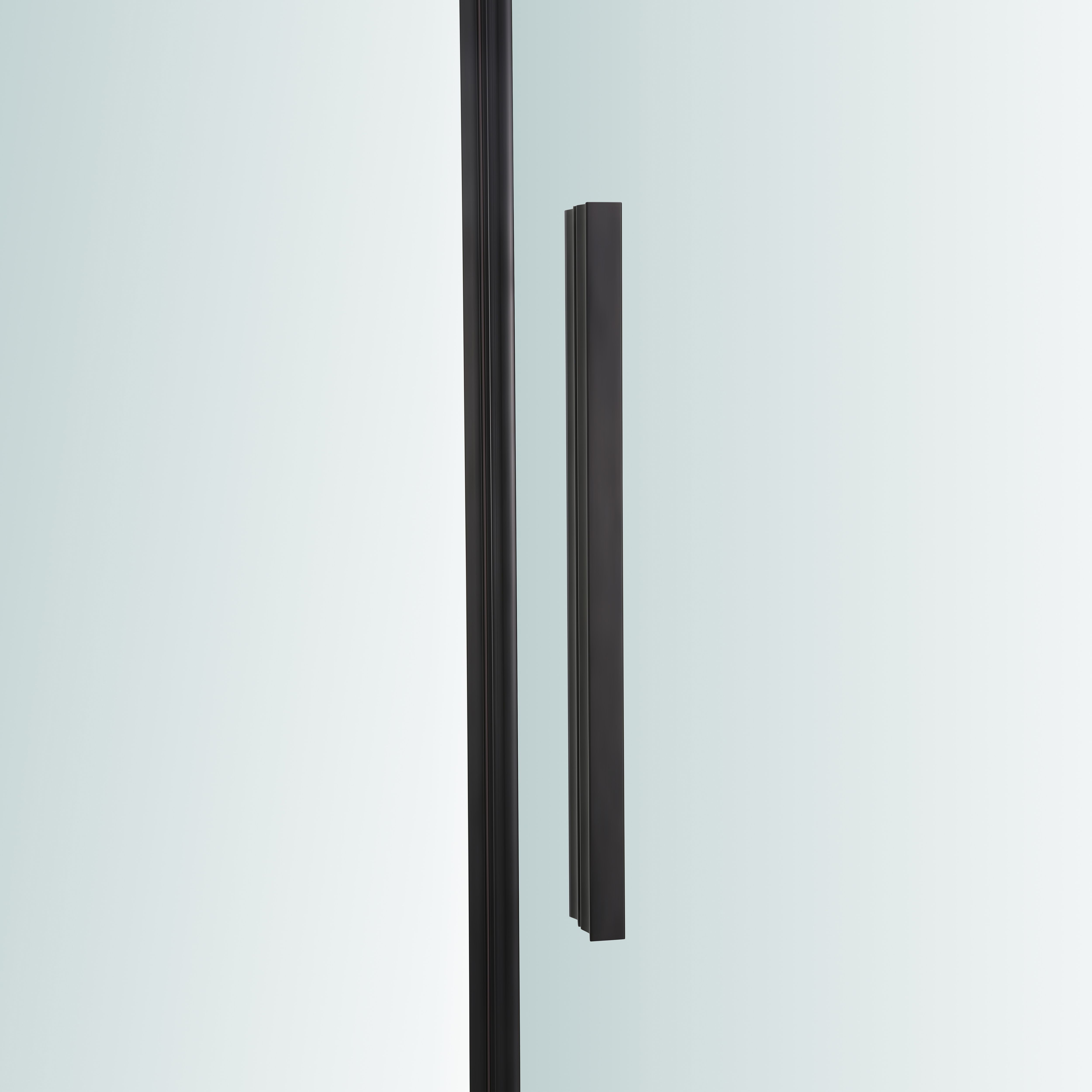 GoodHome Ezili Black Left or right Corner Shower Enclosure & tray with Hinged door (H)195cm (W)89cm (D)89cm