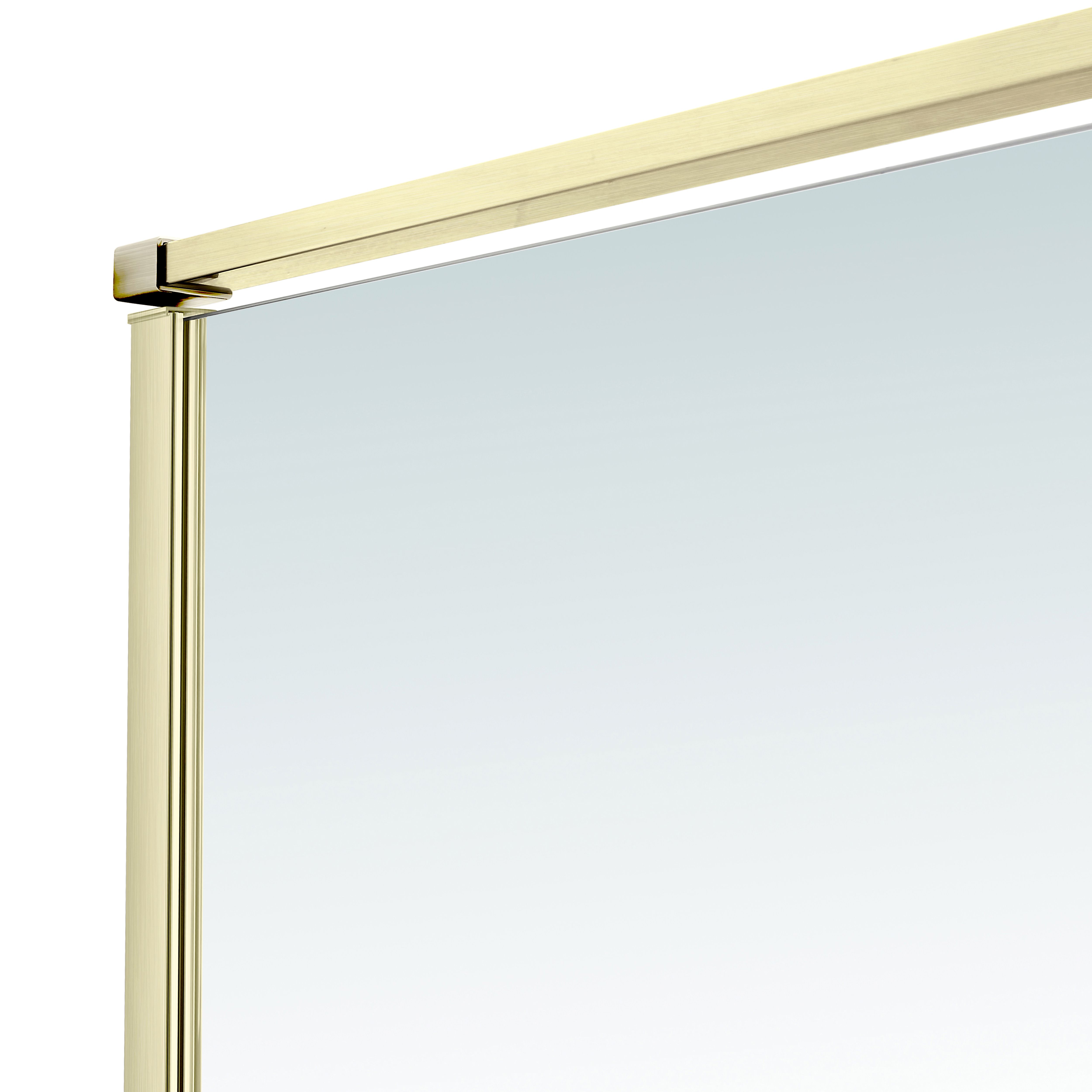 GoodHome Ezili Clear glass Fixed Walk-in Front Shower panel (H)195cm (W)119cm