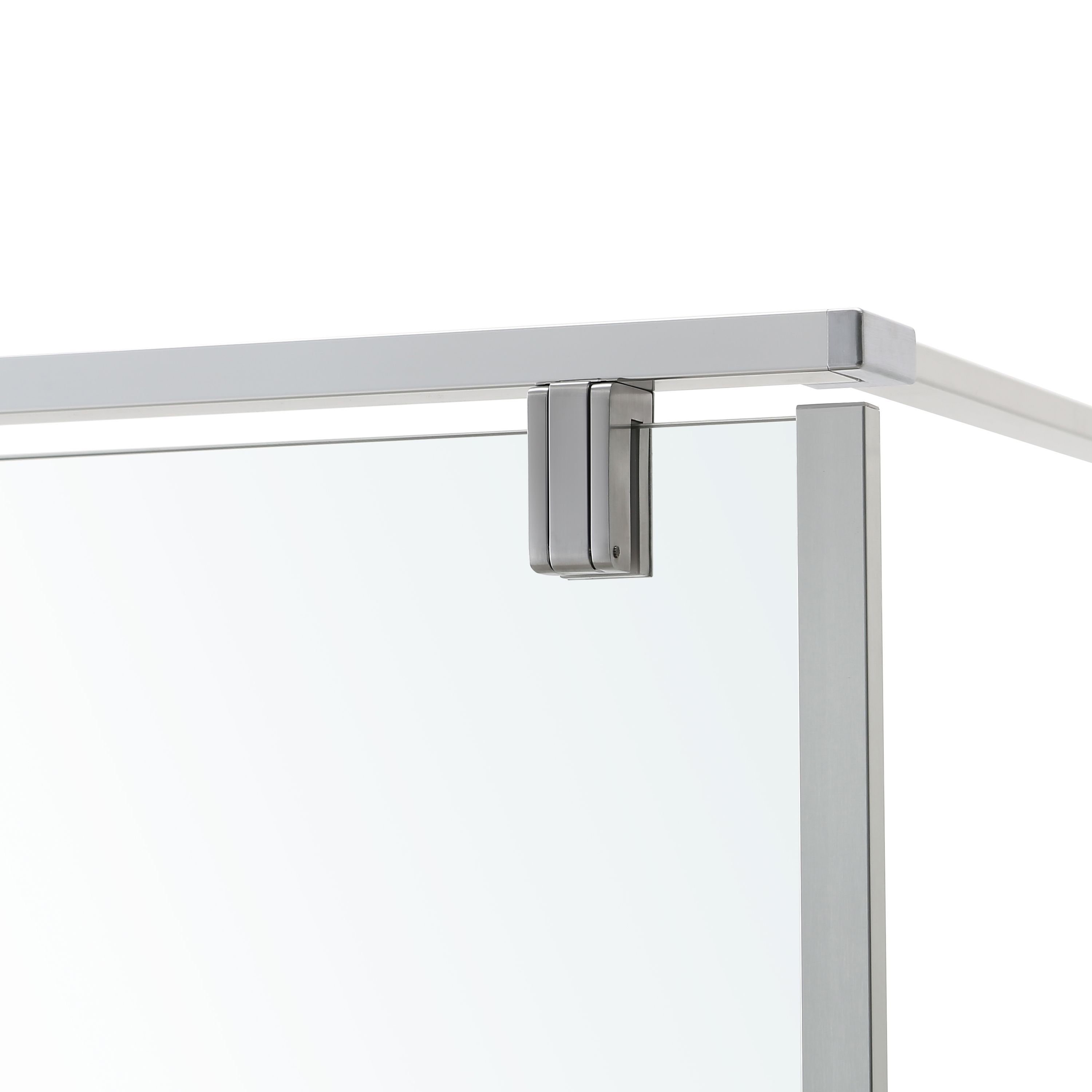 GoodHome Ezili Clear Minimal frame Walk-in Wet room glass screen (H)195cm (W)89cm