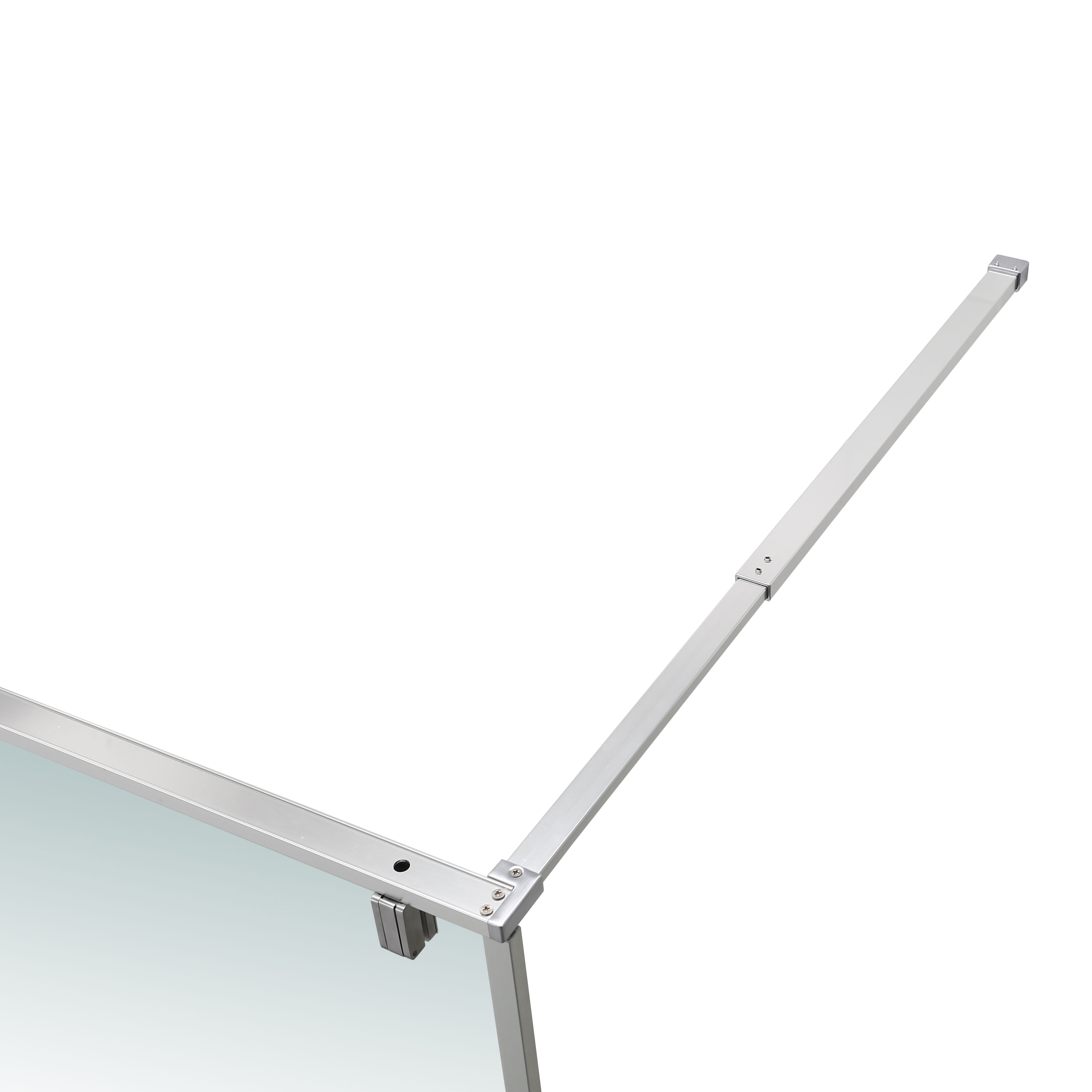 GoodHome Ezili Clear Minimal frame Walk-in Wet room glass screen (H)195cm (W)89cm