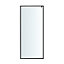 GoodHome Ezili Matt Black Clear Minimal frame Walk-in Wet room glass screen (H)195cm (W)89cm