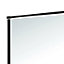 GoodHome Ezili Matt Black Clear Minimal frame Walk-in Wet room glass screen (H)195cm (W)89cm