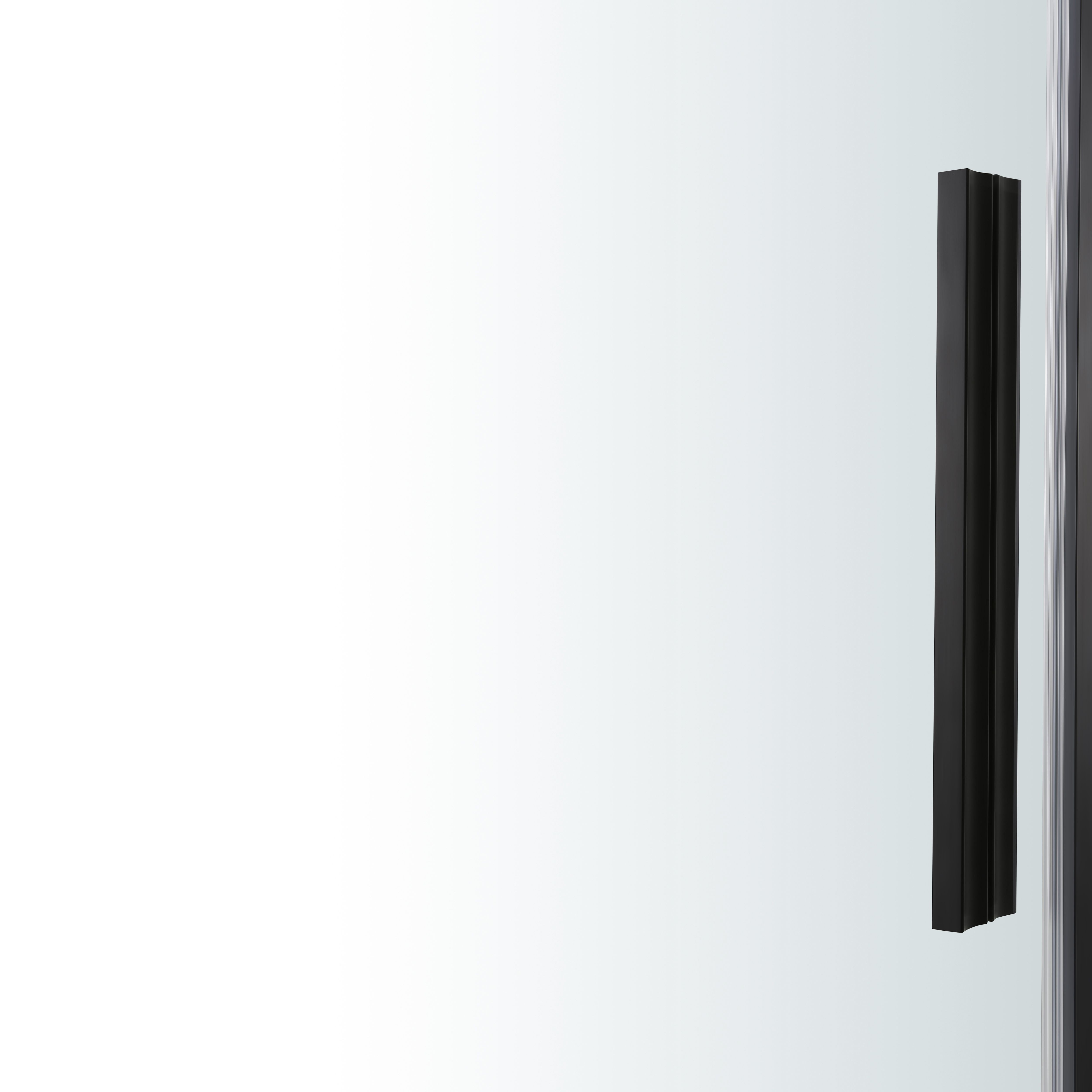 GoodHome Ezili Minimal frame Black Clear glass No design Hinged Shower Door (H)195cm (W)78cm