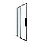 GoodHome Ezili Minimal frame Black Clear Sliding Shower Door (H)195cm (W)118cm
