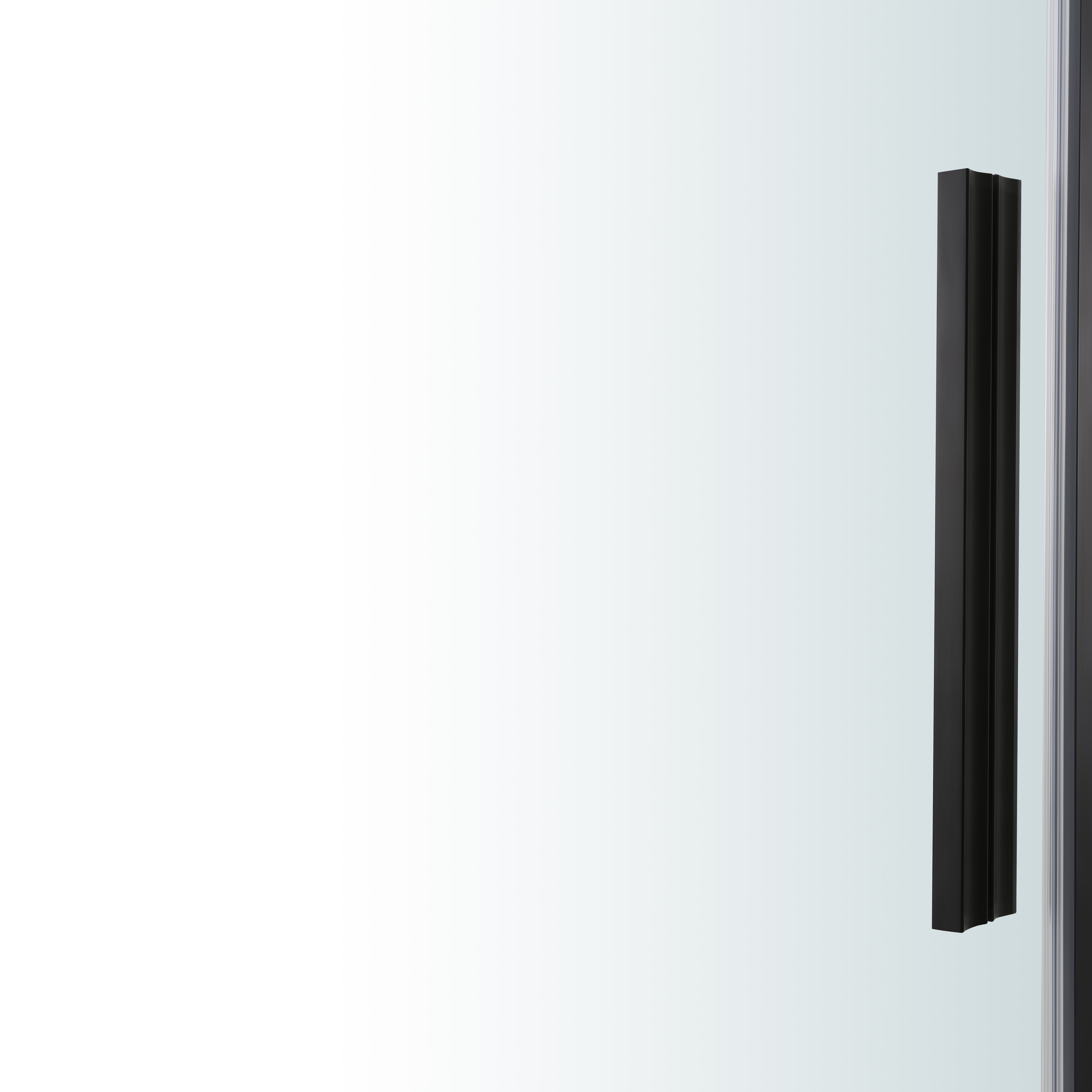 GoodHome Ezili Minimal frame Black Clear Sliding Shower Door (H)195cm (W)138cm