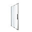 GoodHome Ezili Minimal frame Silver effect Clear Sliding Shower Door (H)195cm (W)118cm