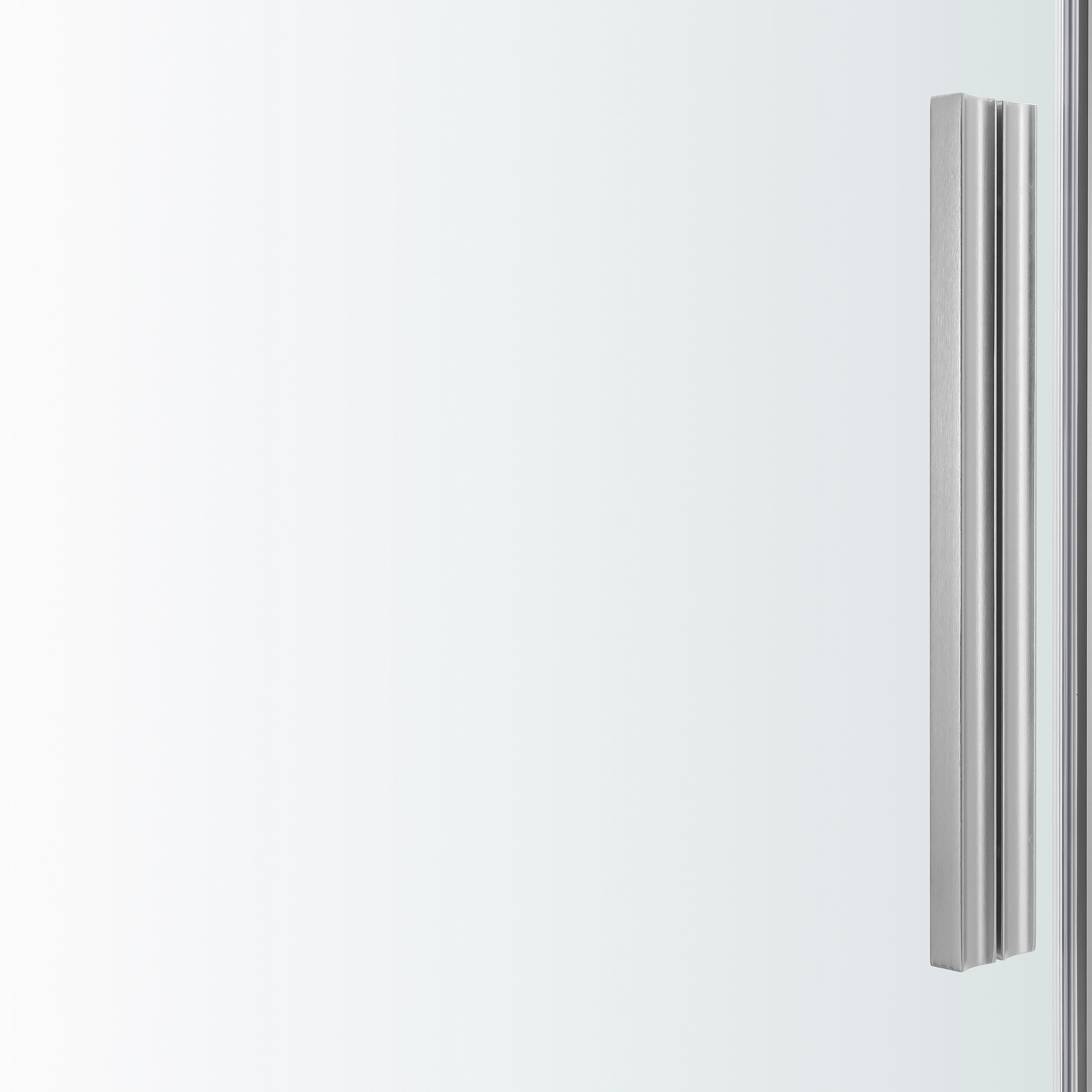 GoodHome Ezili Minimal frame Silver effect Clear Sliding Shower Door (H)195cm (W)98cm