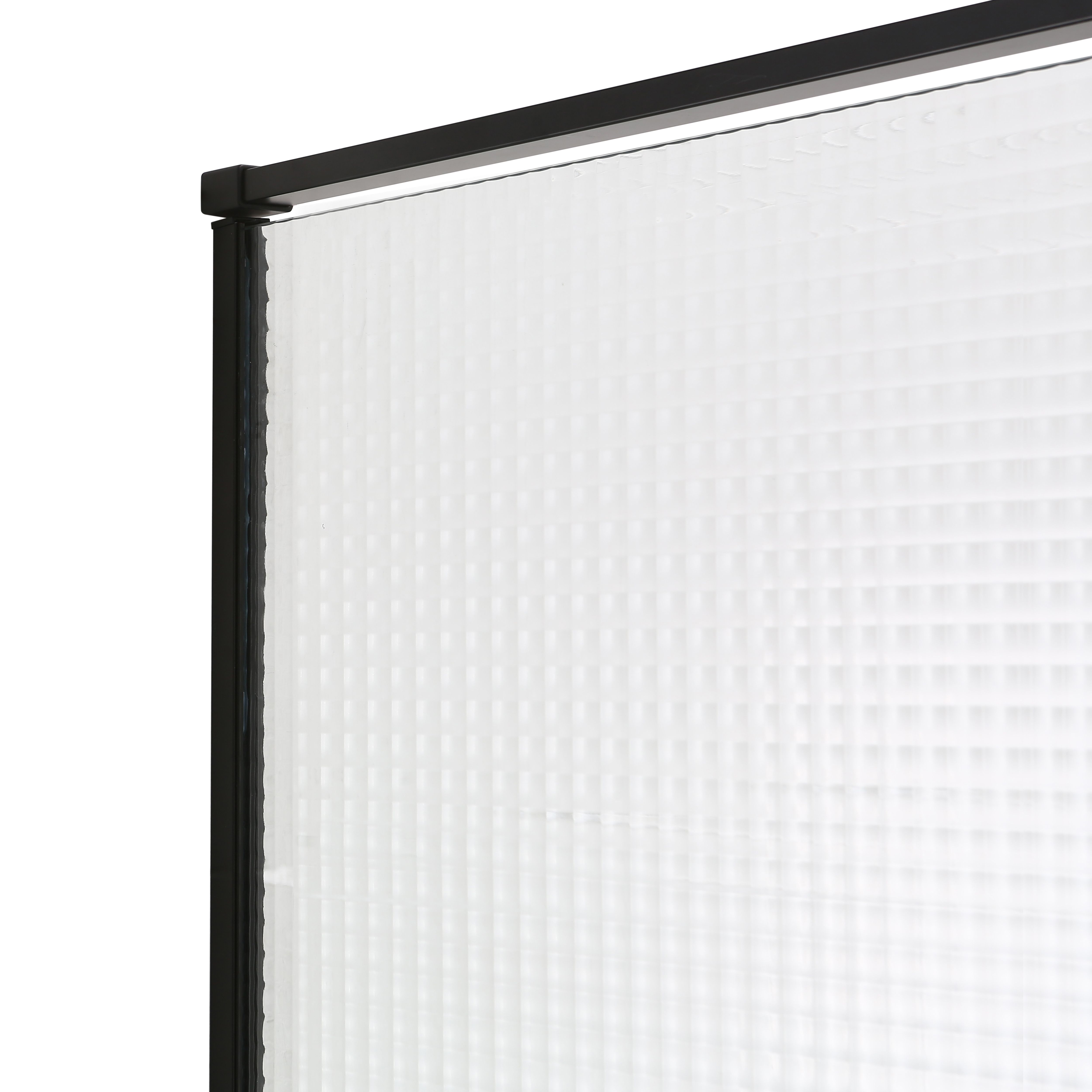 GoodHome Ezili Textured glass Minimal frame Walk-in Wet room glass screen (H)195cm (W)120cm