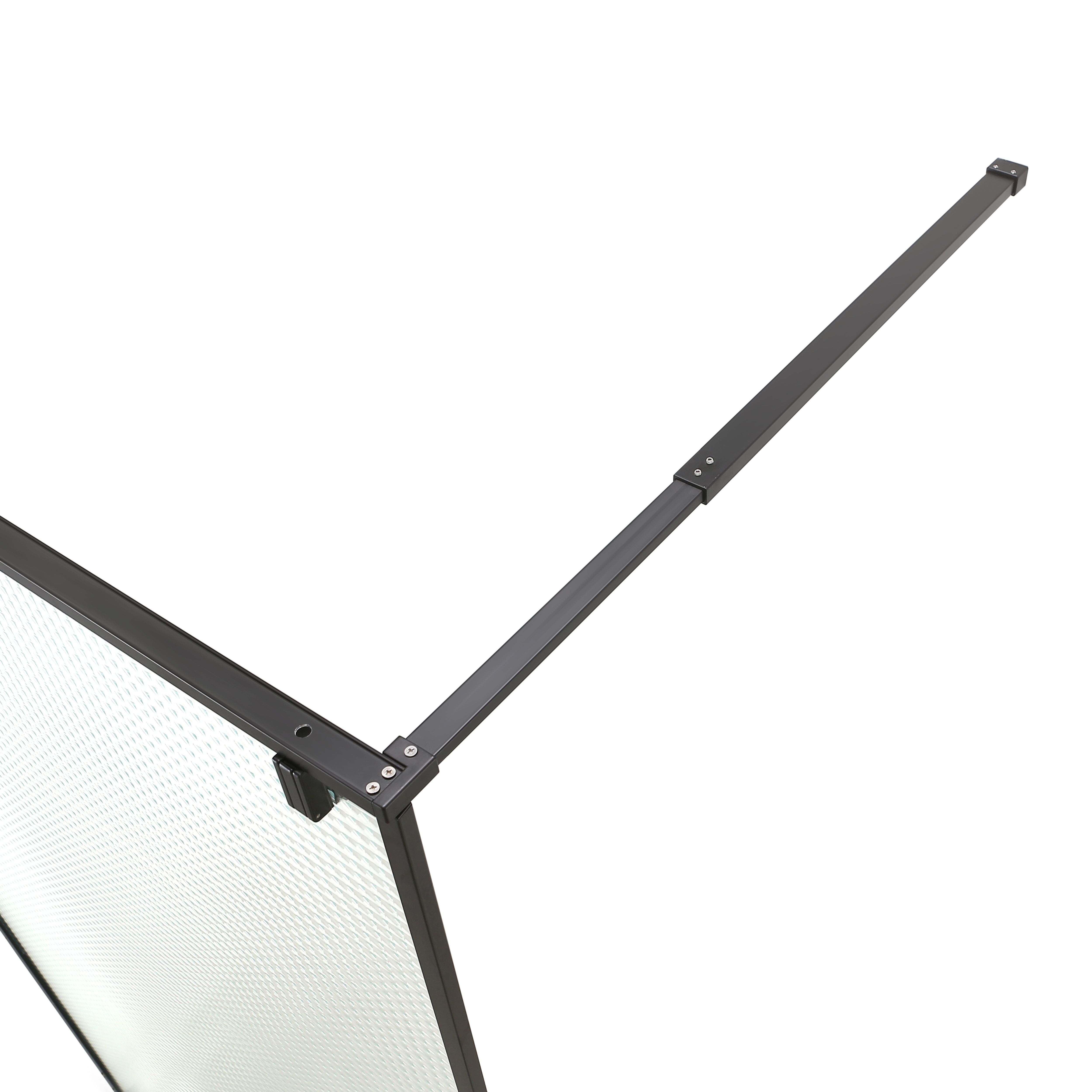 GoodHome Ezili Textured glass Minimal frame Walk-in Wet room glass screen (H)195cm (W)120cm