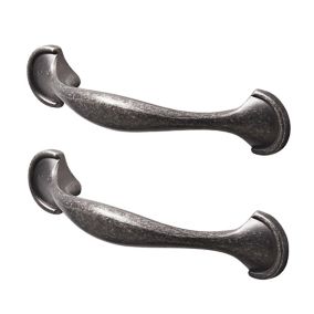GoodHome Chervil Antique brass effect Kitchen cabinets Pull handle
