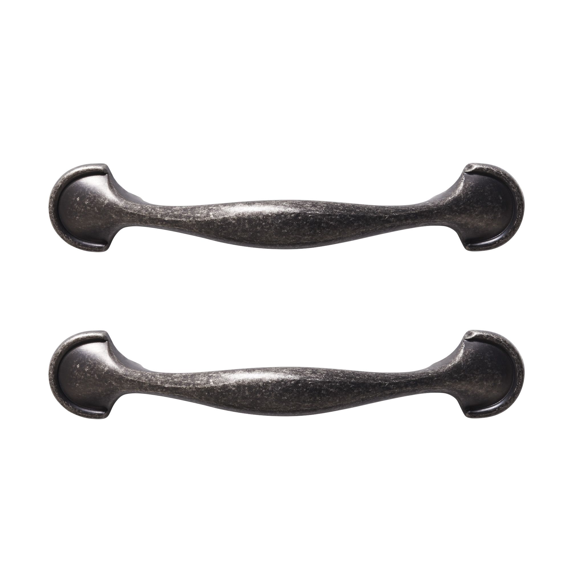 GoodHome Ezov Pewter effect Silver Kitchen Cabinet Handle (L)11.9cm