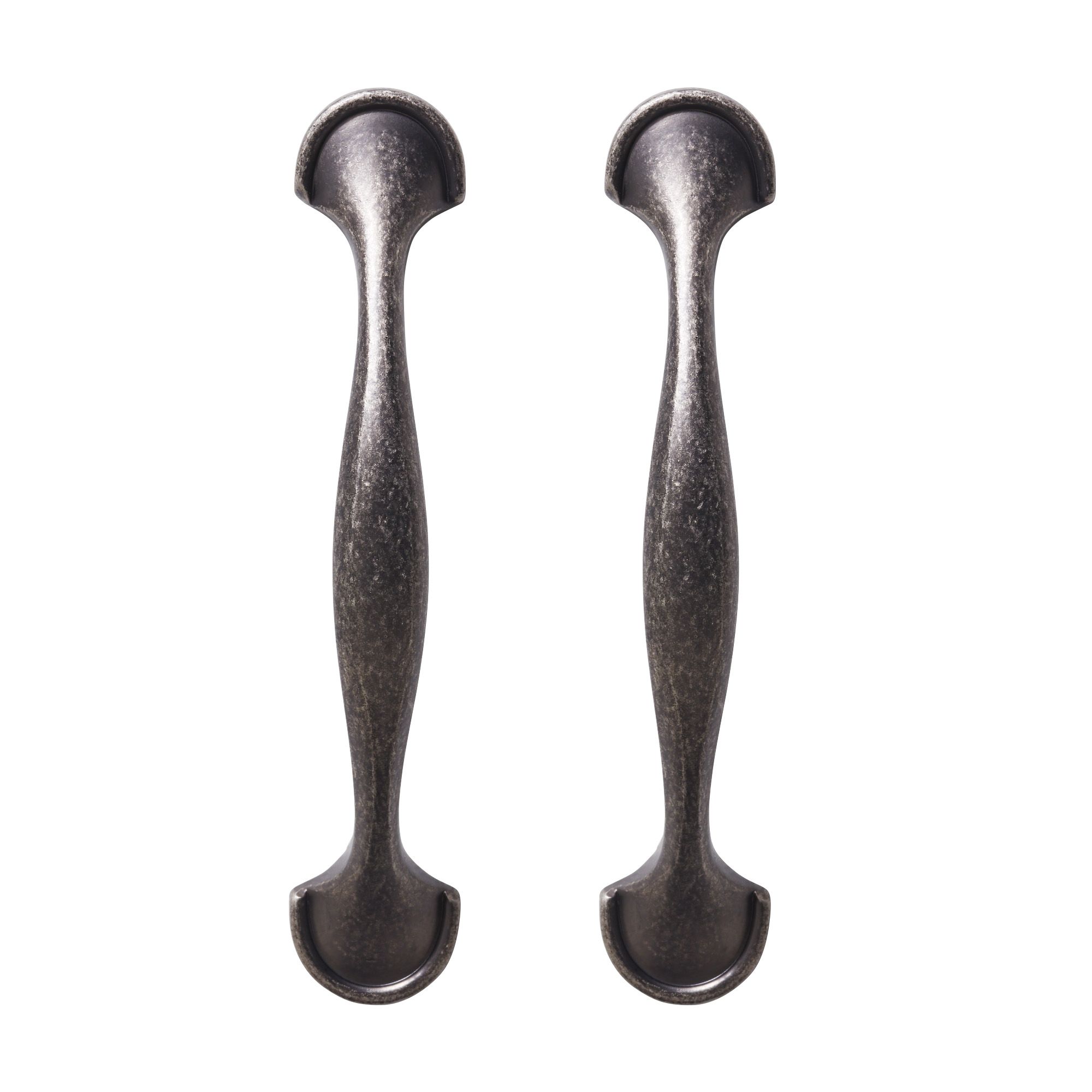 GoodHome Ezov Pewter effect Silver Kitchen Cabinet Handle (L)11.9cm