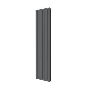 GoodHome Faringdon Anthracite Vertical Designer Radiator, (W)456mm x (H)1800mm