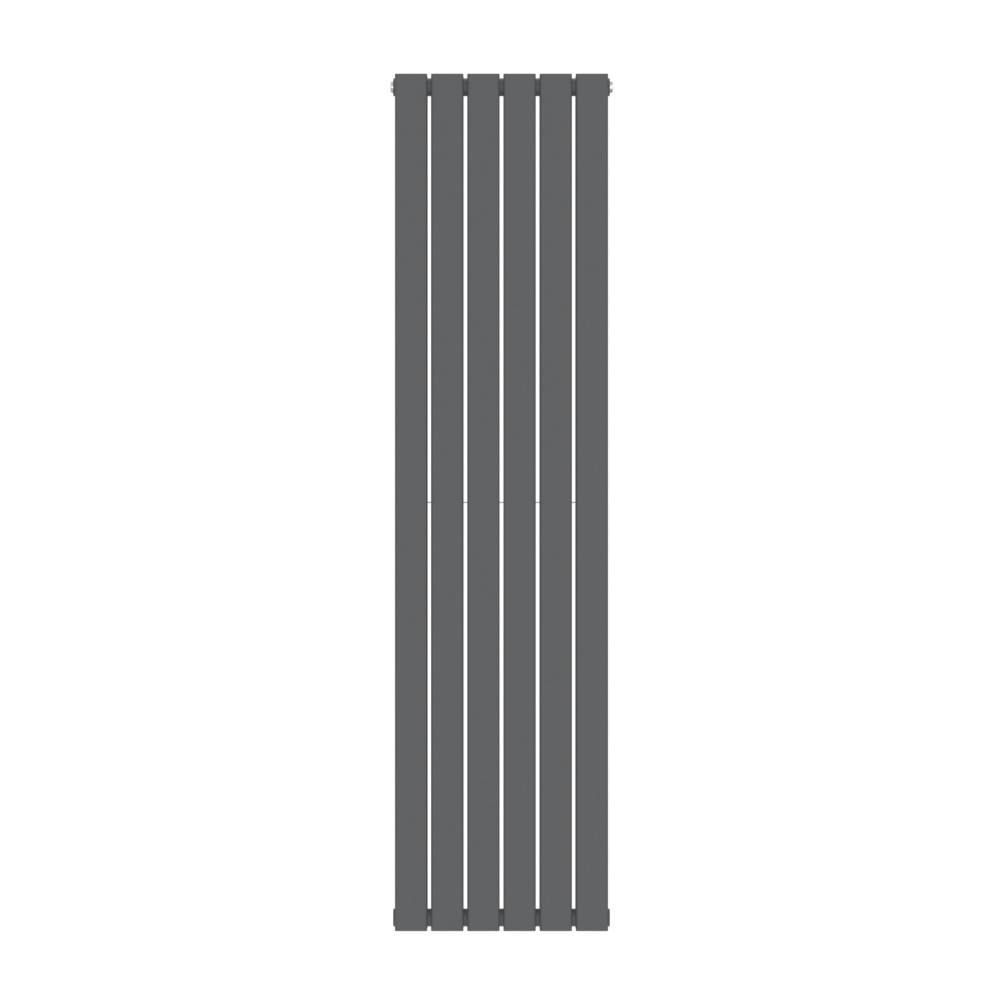 GoodHome Faringdon Anthracite Vertical Designer Radiator, (W)456mm x (H)1800mm