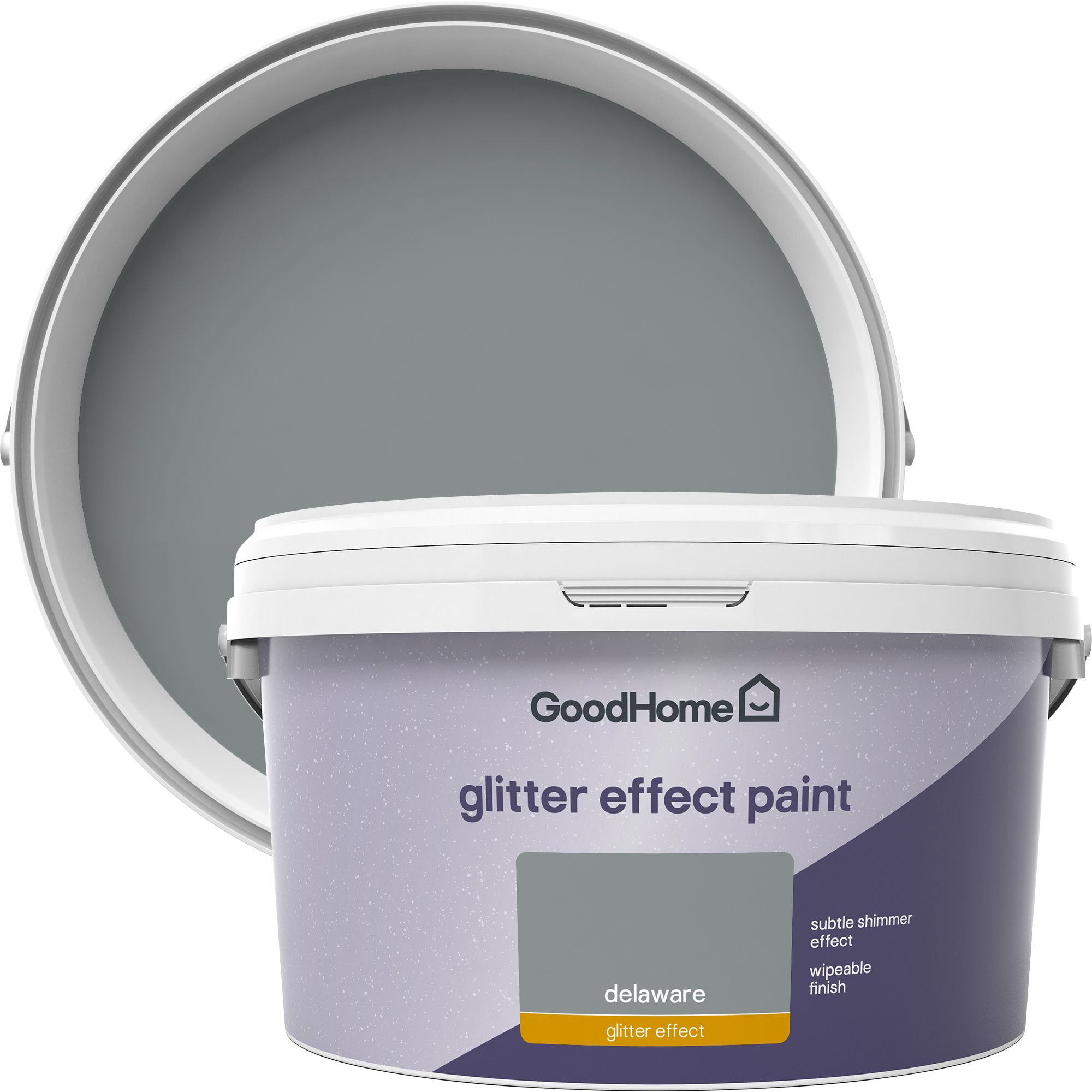 GoodHome Feature wall Delaware Glitter effect Emulsion paint, 2L