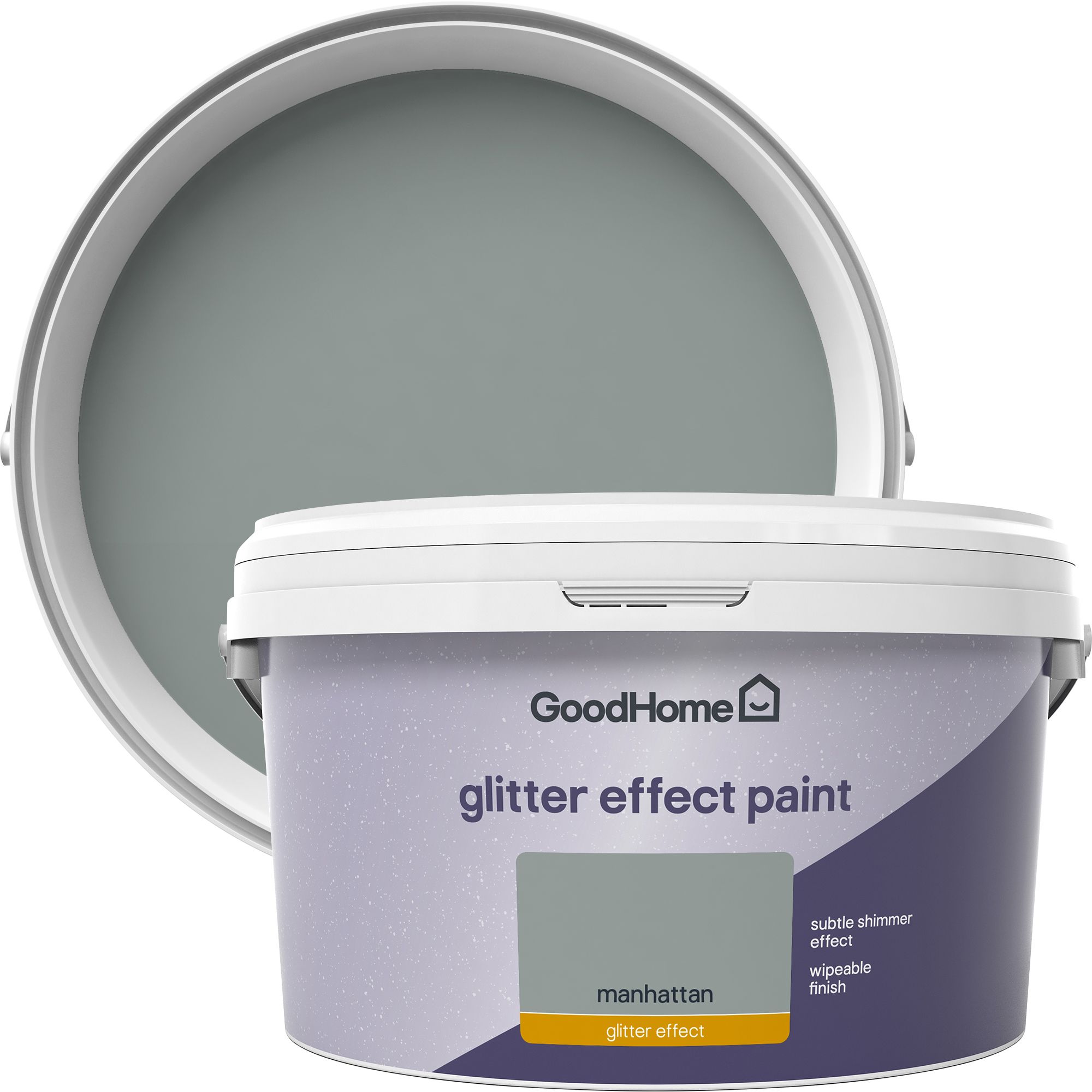 GoodHome Feature wall Manhattan Glitter effect Emulsion paint, 2L