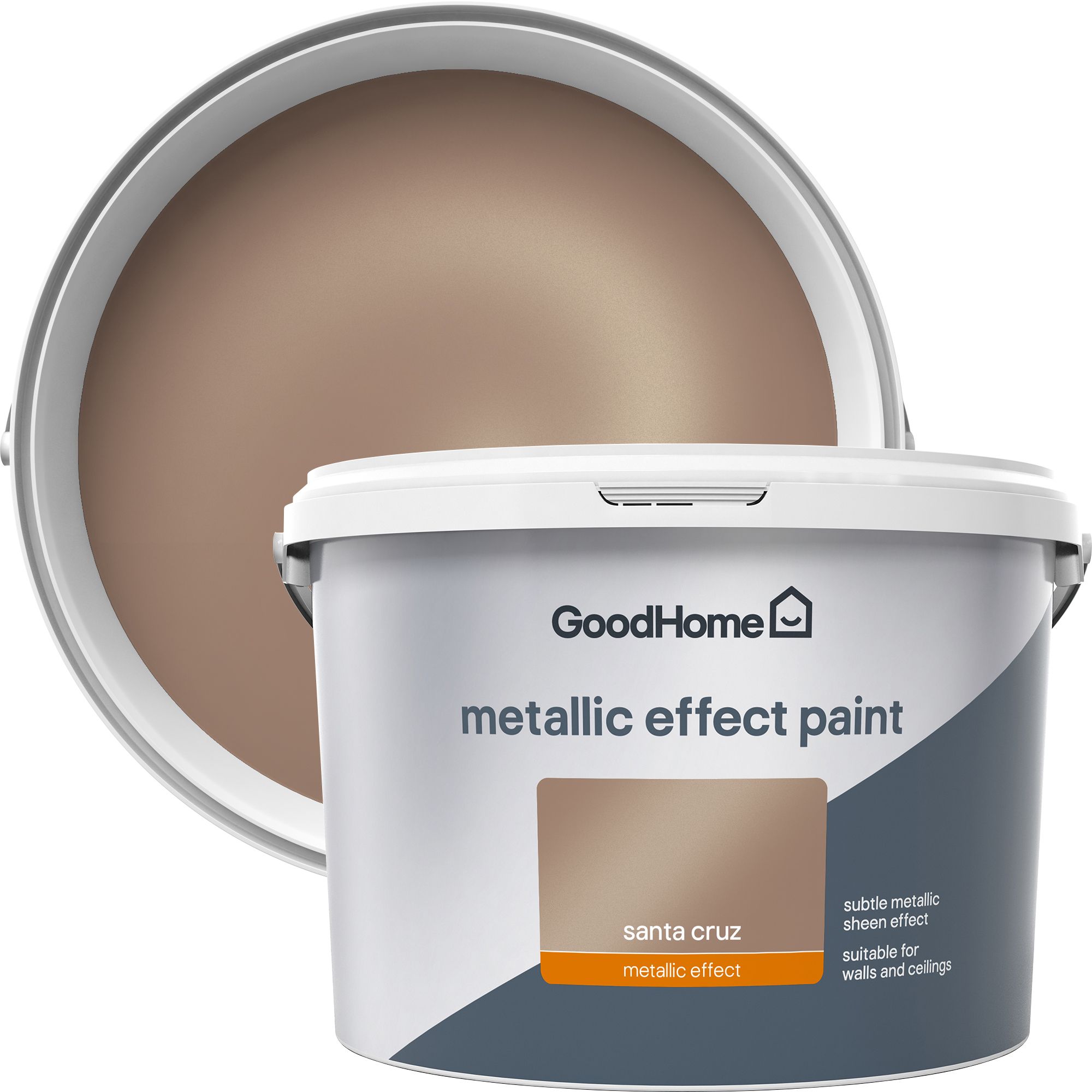 GoodHome Feature wall Santa cruz Metallic effect Emulsion paint, 2L