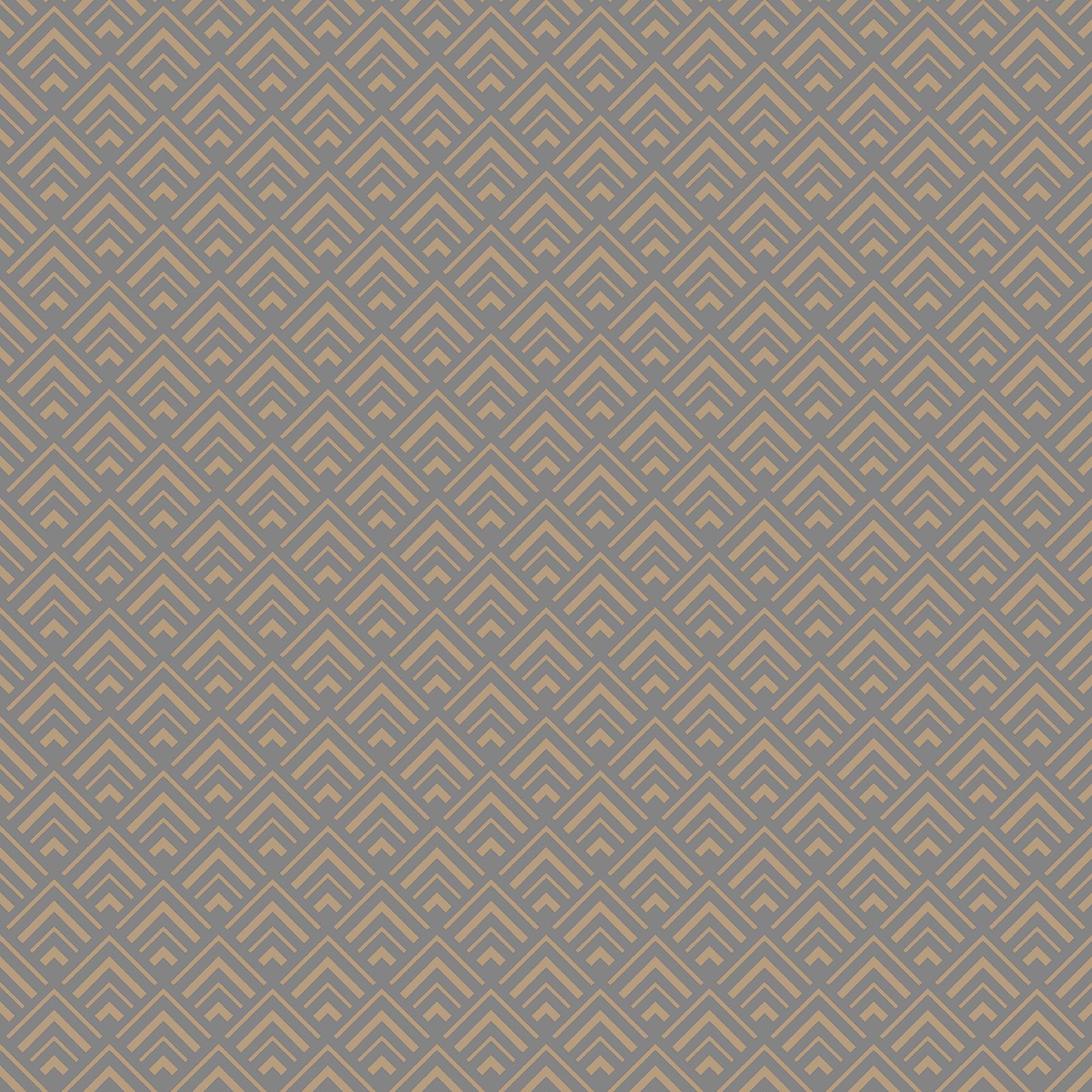 GoodHome Ficus Grey Gold effect Art deco Textured Wallpaper Sample
