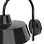 GoodHome Fixed Gloss Black Mains-powered Outdoor Wall light (Dia)30cm