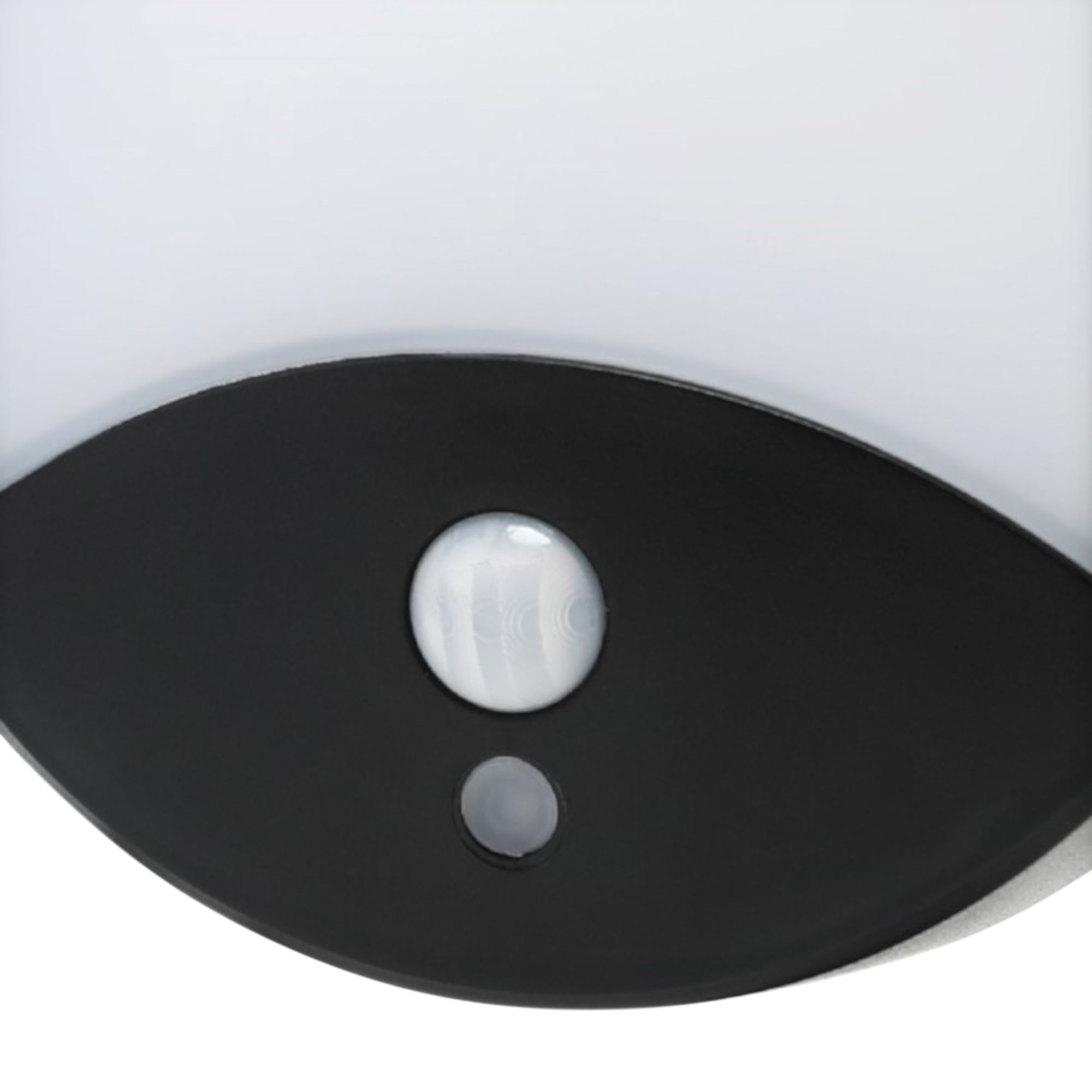 GoodHome Fixed Matt Black Integrated LED PIR Motion sensor Outdoor Wall light 1W
