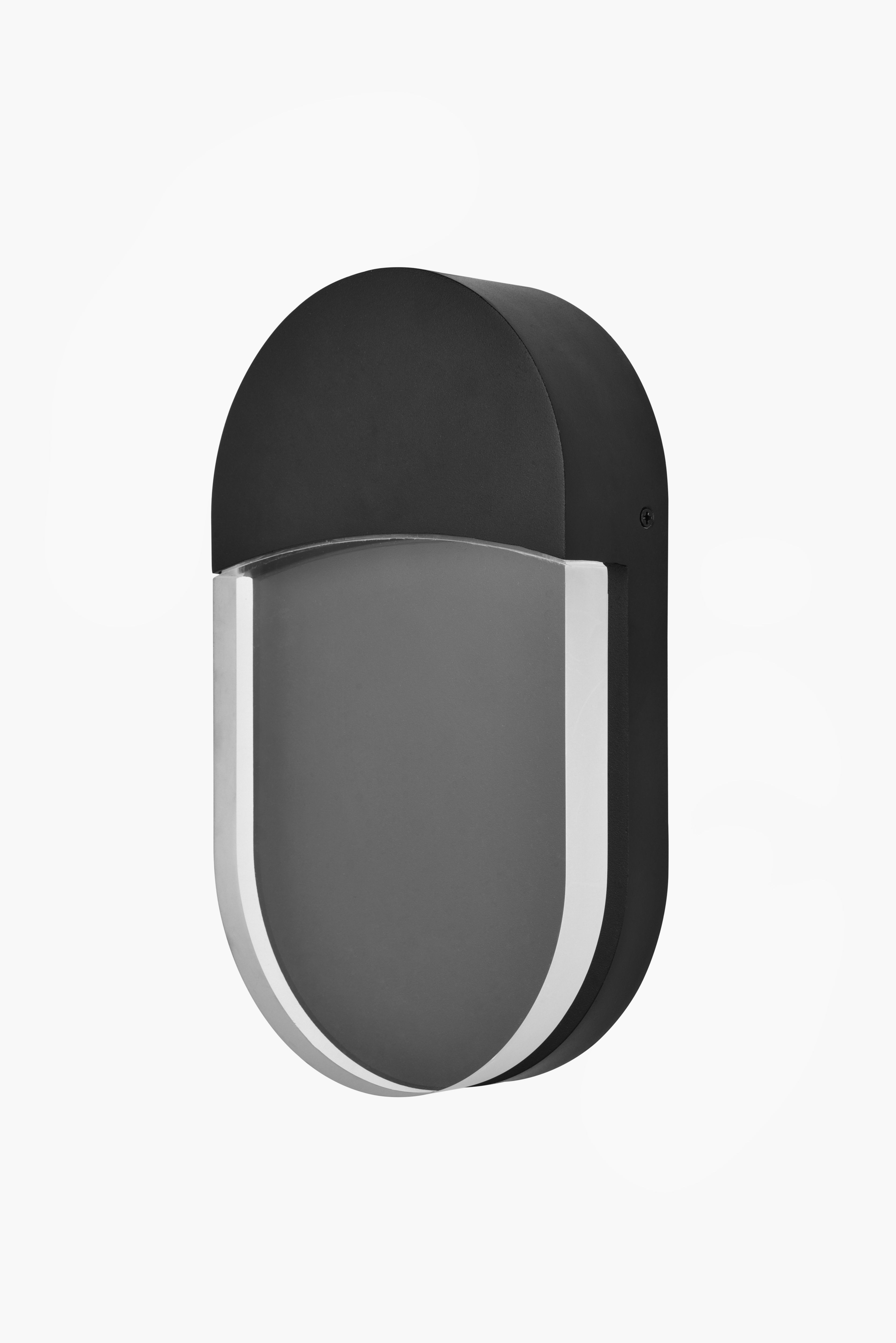 GoodHome Fixed Matt Black Mains-powered Integrated LED Outdoor Wall light 400lm