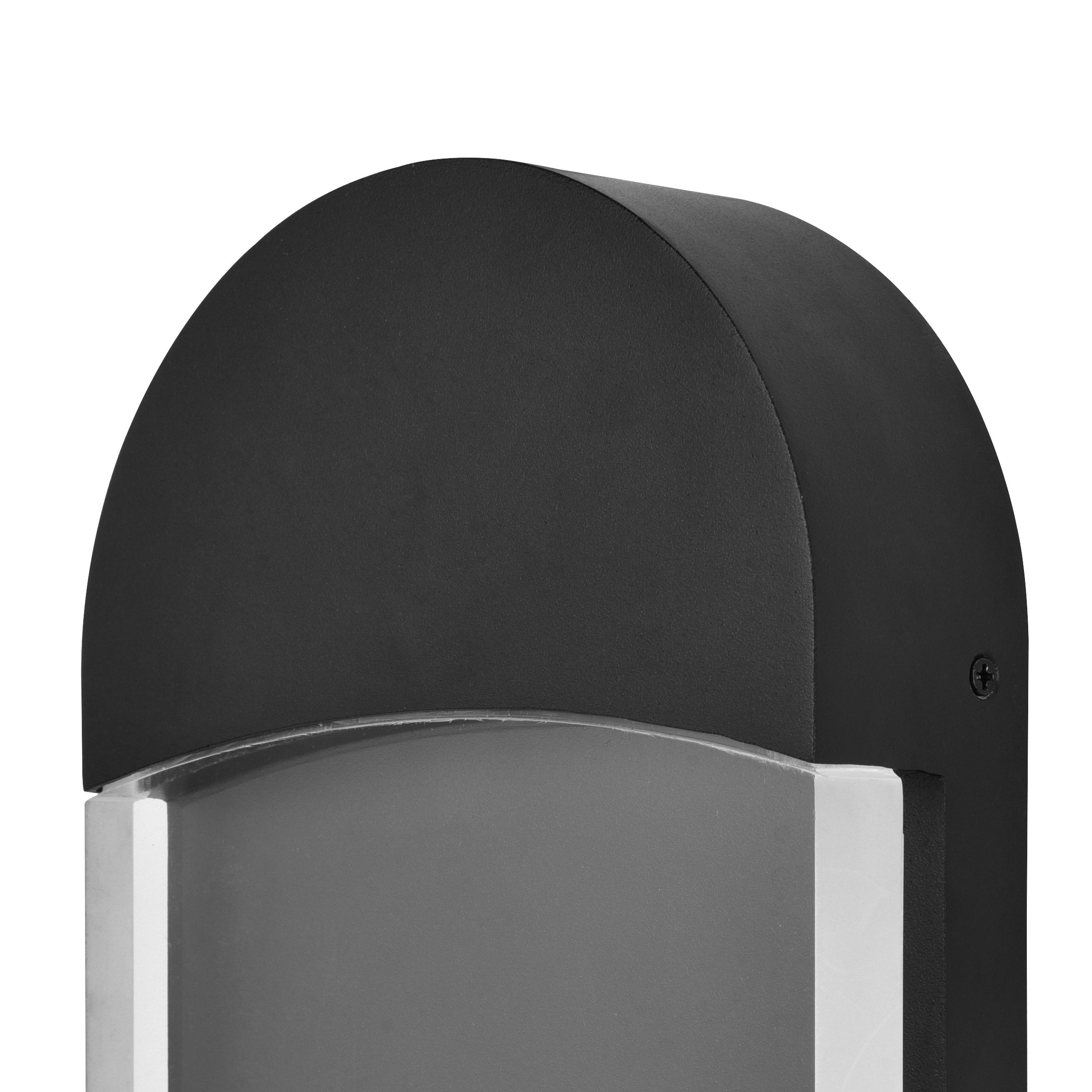 GoodHome Fixed Matt Black Mains-powered Integrated LED Outdoor Wall light 400lm