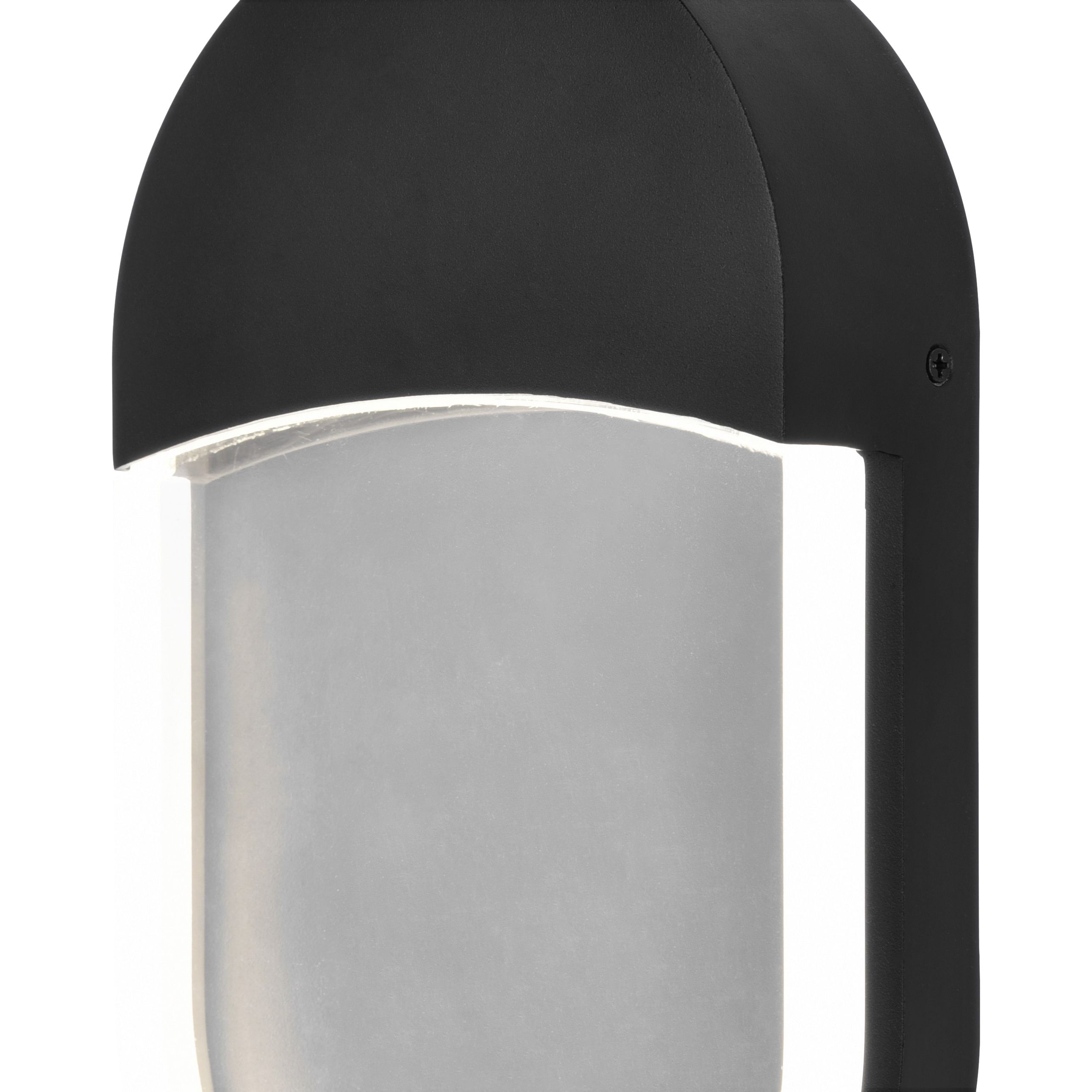 GoodHome Fixed Matt Black Mains-powered Integrated LED Outdoor Wall light 400lm