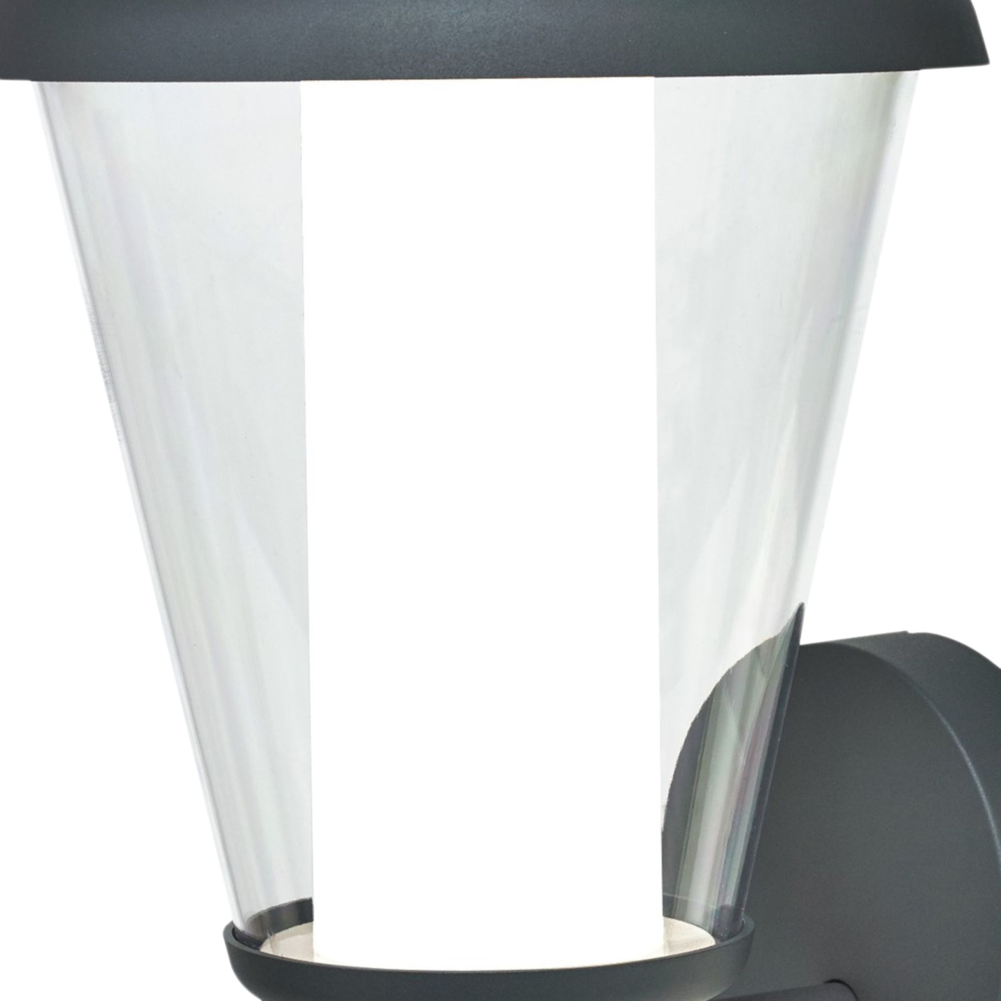 GoodHome Fixed Matt Dark grey Mains-powered Integrated LED Outdoor Lantern Wall light 1000lm (Dia)20.5cm