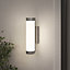 GoodHome Fixed Matt Dark grey Mains-powered Integrated LED Outdoor Wall light 1400lm (Dia)7.6cm