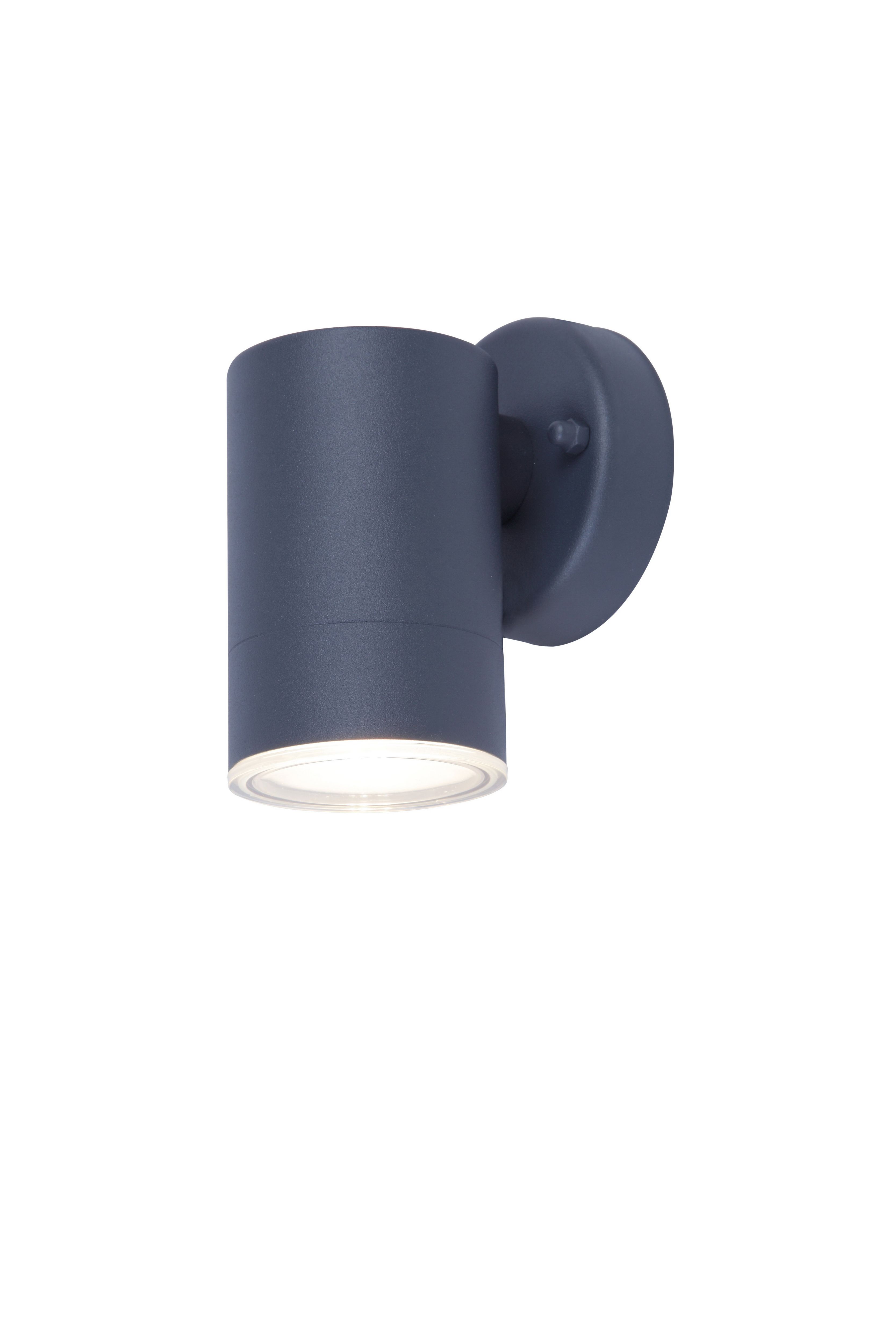 GoodHome Fixed Matt Dark grey Mains-powered Integrated LED Outdoor Wall light 380lm (Dia)6cm