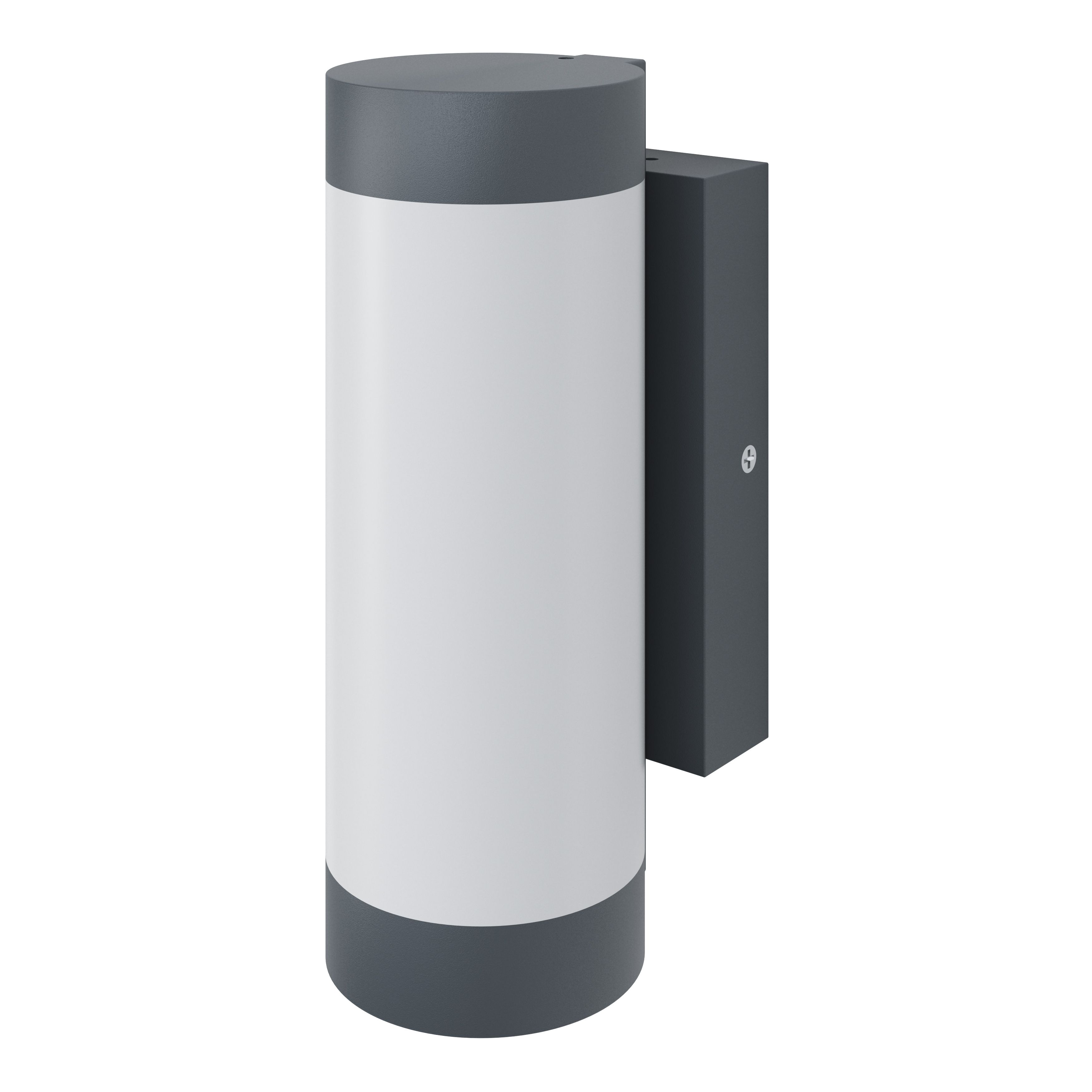 GoodHome Fixed Matt Dark grey Mains-powered Integrated LED Outdoor Wall light 900lm (Dia)7.6cm