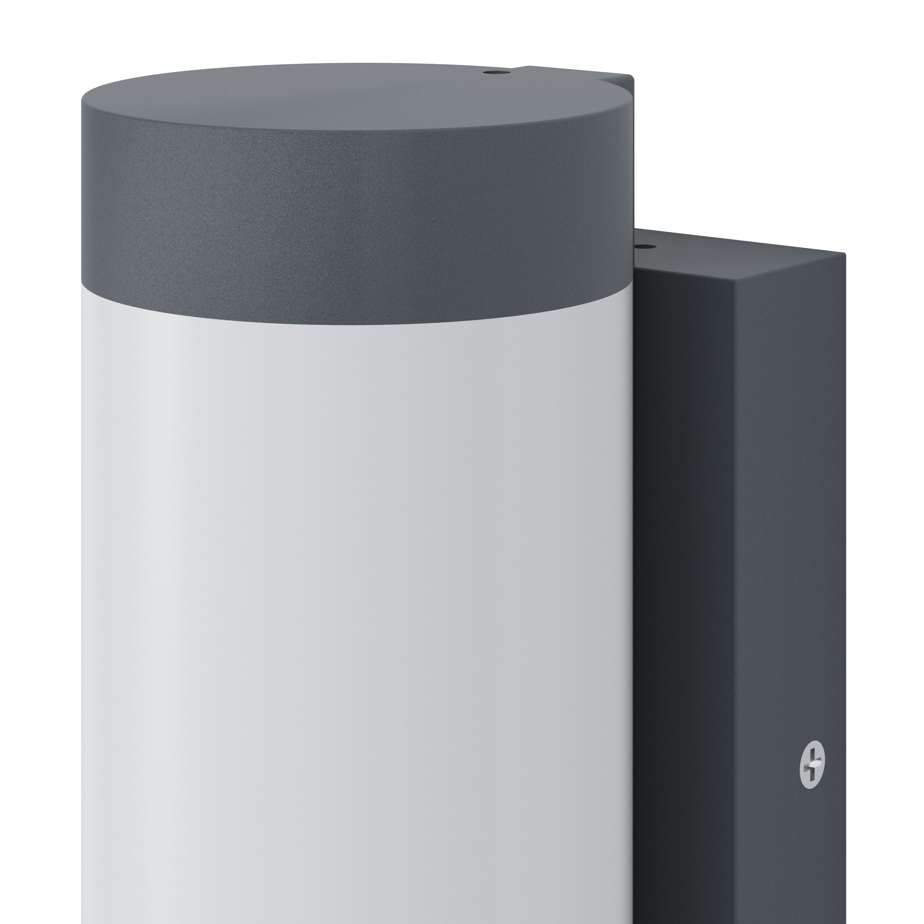 GoodHome Fixed Matt Dark grey Mains-powered Integrated LED Outdoor Wall light 900lm (Dia)7.6cm